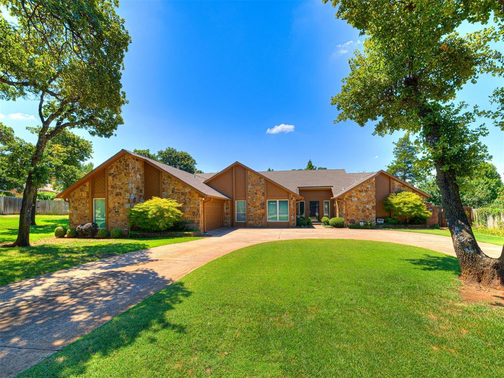 Nestled amongst the mature trees, in Edmond’s beloved neighborhood of Kickingbird Estates, this wonderful home is ready for a new owner to love.   The outstanding floor plan featuring over 2850 square feet of comfortable living space has 4 bedrooms, 2.5 baths, 2 large living rooms, formal dining (or another living if you choose), well equipped kitchen, and a sparkling pool to top it off!   All of the rooms are nicely sized with plenty of space for family living and entertaining. Two large living rooms, one perfect for cozying up to the fire or simply spending personal time with your favorite people.  The other, perfect for gathering with family or friends equipped with a wet bar, sure to be a hit at your next pool party.   Another flexible living space suitable for formal dining, study, music room, reading room, game room, so many possibilities…your choice!   A beautiful updated, spa-like, Primary Bath with large shower, separate bathtub, double vanities and two walk-in closets,  adjoin the Primary Bed - and all separated from the three other spacious bedrooms. 
Speaking of the pool… Outside, take a dip in the pool or soak in the serenity of the well landscaped backyard, have dinner on the covered patio, and let the stress of the day slip away.  Kickingbird Estates, one of Edmond’s most iconic neighborhoods, is centrally located in East Edmond just minutes away from Kickingbird Golf Course, grocery, pharmacy, shopping, hospital and a quick hop on to 1-35.  Don’t miss this one!  This home is truly a gem!