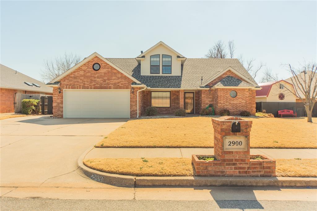 Welcome to Edmond living with the privacy of backing up to a green belt!  Huge windows allow tons of natural light throughout the house.  Two living areas, 2 dining areas, a bonus room just off of the kitchen, the primary suite is downstairs with room for a nook and direct access to the back patio.  The other bedrooms are upstairs and accessed from the centrally located staircase.  Tile and hardwood floors throughout the first floor.  Edmond schools and a great location with easy access to shopping, restaurants, and other amenities.