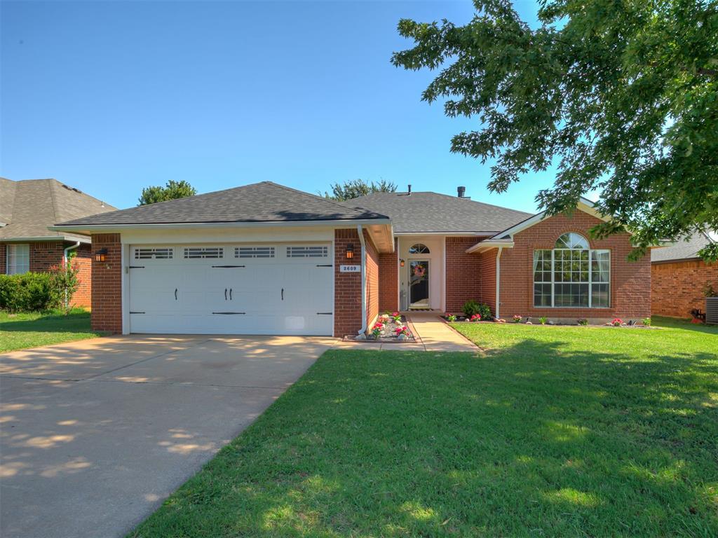 Move right in and enjoy the updates! This beautifully maintained home in Seminole Pointe features a new roof (2025), new HVAC (2025), new privacy fence (2025), and a tankless water heater (2024).Inside, you'll love the open layout with vaulted ceilings, wood-look tile flooring, and a brick fireplace that anchors the spacious living room. The updated kitchen is truly the heart of the home, featuring generous counter space, a large walk-in pantry, and a full suite of stainless steel appliances, with the refrigerator included! It opens seamlessly to the dining and living areas, creating an open layout that's perfect for everyday living and entertaining.The spacious primary suite features a raised ceiling and sliding barn doors leading to a beautifully updated bathroom with dual vanities, a soaking tub, separate walk-in shower, and an oversized walk-in closet. Two additional bedrooms provide flexible space for guests, a home office, hobbies, or whatever best fits your needs.Step outside to enjoy the covered patio and backyard shaded by a mature tree, creating a comfortable outdoor space for relaxing, entertaining, or enjoying Oklahoma evenings. Smart home features, an attached two-car garage, and Edmond Public Schools complete this move-in-ready home!