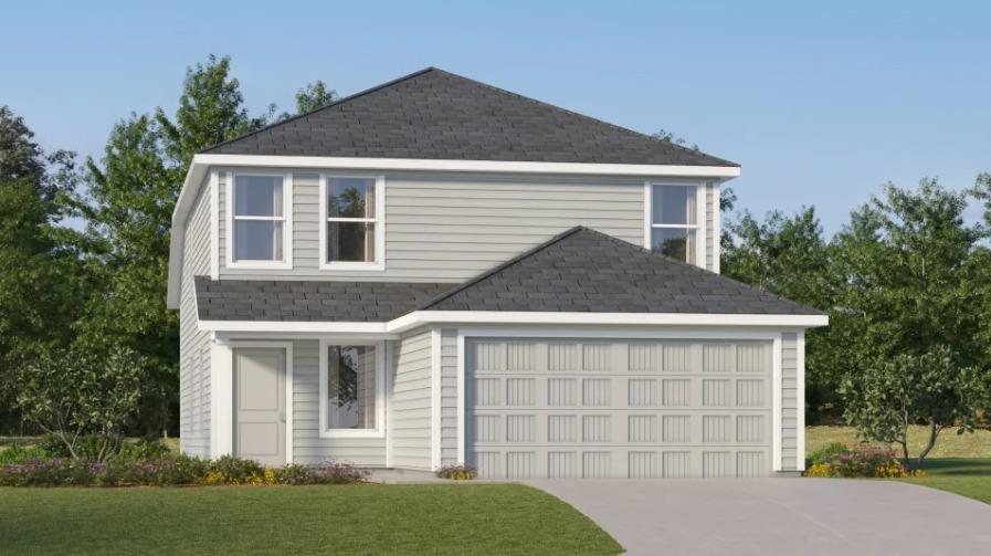 This new two-story home boasts a spacious and modern design. On the first floor, a flexible open-concept floorplan combines the kitchen, living and dining areas, and the luxurious owner’s suite is tucked into a private rear corner with a spa-inspired bathroom and walk-in closet. On the second floor, three secondary bedrooms surround a versatile loft for convenient shared living. Prices, dimensions and features may vary and are subject to change. Photos are for illustrative purposes only. Everything's Included: Washer/Dryer, Refrigerator, Garage Door Opener;  Home is currently under construction with anticipated completion in November.