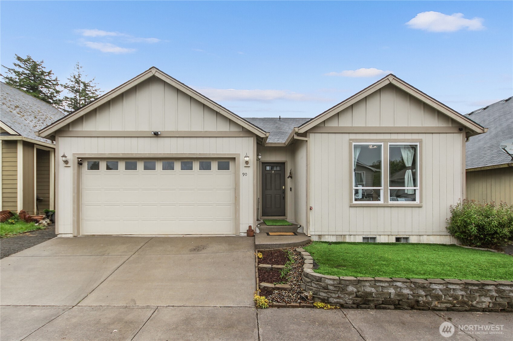 Charming and well-maintained, this 3-bedroom, 2-bath home offers a traditional layout with defined living spaces for added privacy and comfort. The astroturf yard provides a low-maintenance outdoor area, ideal for relaxing or entertaining without the hassle of upkeep. Inside, you'll find spacious bedrooms, a functional kitchen, and cozy living and dining areas perfect for everyday living. The primary suite includes its own full bath, offering a quiet retreat. A two-car garage adds convenience and storage. This home is a great fit for anyone seeking a comfortable, easy-to-care-for property in a welcoming neighborhood.
