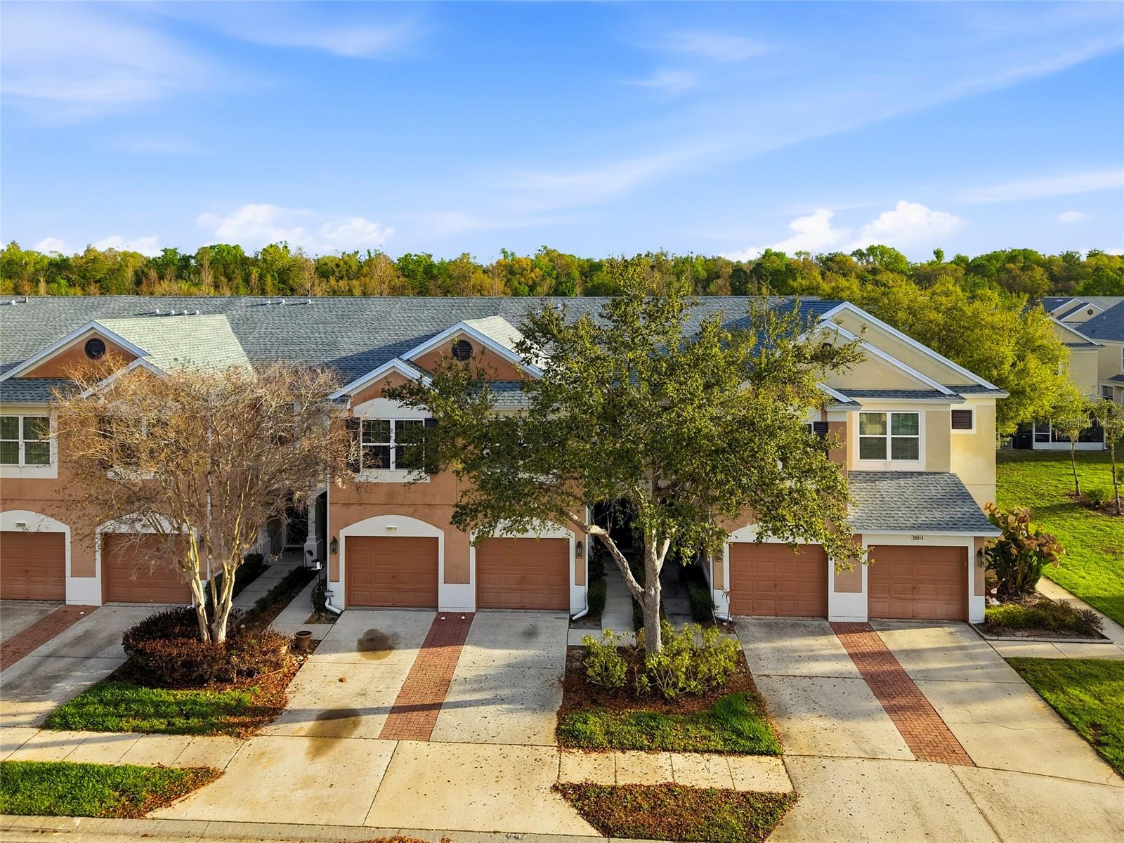 Beautiful 3 bedroom, 2.5 bath townhome with a one car garage and no carpet throughout, a great feature for those with allergies and for easy maintenance. The kitchen and bathrooms have been tastefully updated, offering a fresh and modern feel. The home also features a screened porch, perfect for relaxing and enjoying Florida living.Conveniently located just minutes from I 75 and the Tampa Premium Outlets, this property offers easy access to shopping, dining, and commuting. Residents can also enjoy the community pool just a short walk away. With no CDD fees, this well maintained townhome is move in ready and waiting for its new owner.