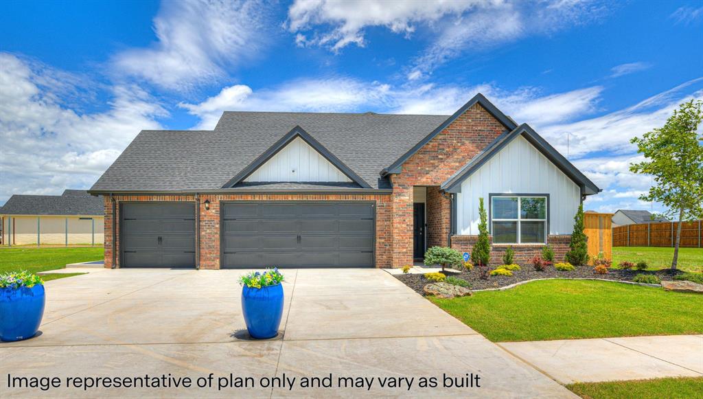 Our Laredo plan features 4 bedrooms, 3 bathrooms, 3 car garage, and 2,042 sq ft! This open-concept plan features an inviting foyer that leads into the dining room off the kitchen. The kitchen offers a wonderful breakfast bar and has amazing features that include Whirlpool Stainless Steel appliances, a gas range, and a large walk-in pantry. Off the central family room is the spacious bedroom one suite. Additional features include a tankless hot water system ensures you'll always have hot water when needed. “Home is Connected” smart home features which include a camera doorbell, Kwikset keypad lock, and a smart switch. The exterior features include full sod yard with a landscape package in the front, and a covered patio!                                                                                                                                    Windstone is located off N.W. 48th and Indian Hills Road. West of I-35 in Norman. This is a gated community and is complete with a club house, pool, basketball court, and a park!