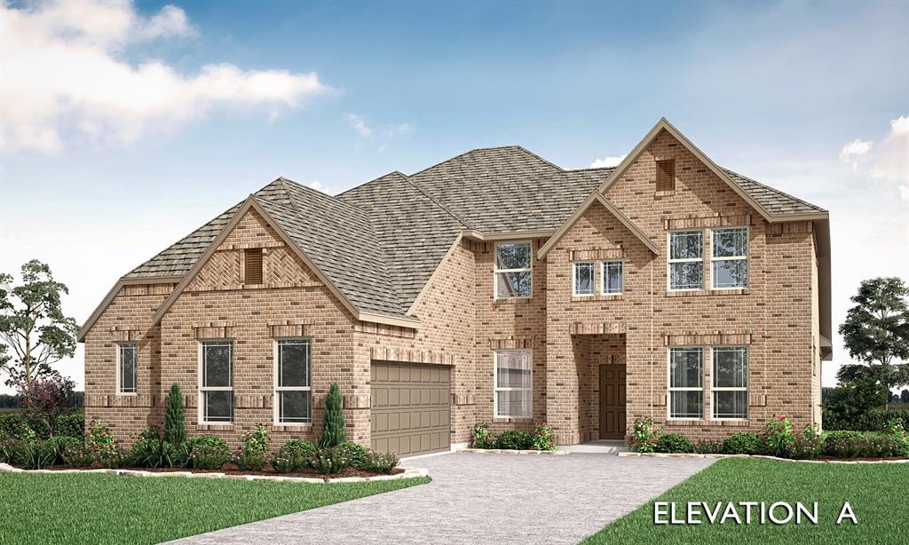 NEW! NEVER LIVED IN – Ready December 2025! This beautiful 5-bedroom, 4-bathroom home with a 2-car garage by Bloomfield Homes blends luxury and functionality in the sought-after Seaberry II floor plan—set on a spacious lot in Timberbrook. From the moment you arrive, the brick exterior, 8' front door, and covered porch with gutters and lighting create incredible curb appeal. Step inside to soaring vaulted ceilings, rich finished wood flooring, and expansive windows that fill the home with natural light. At the heart of the home, the tile-to-ceiling fireplace with a gas starter and cedar mantel creates a warm and stylish focal point in the open family room. The deluxe kitchen is built for serious cooking and entertaining, with double ovens, a 5-burner cooktop, custom cabinetry, and a large center island. Enjoy the convenience of 8' interior doors, window coverings, and flexible living spaces—including a first-floor media room and an upstairs game room with open railing overlooking the living space below. The private primary suite offers a spa-like escape, and the covered patio with a gas stub makes outdoor living easy year-round. With timeless finishes and thoughtful upgrades throughout, the Seaberry II by Bloomfield Homes delivers luxury living inside and out. Tour this home in Justin today!