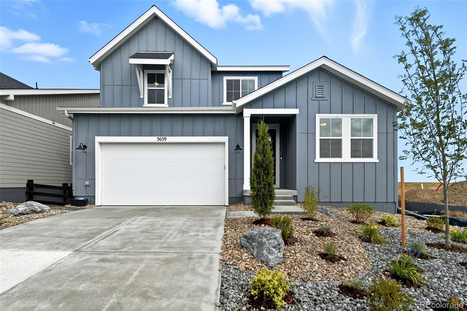 New Construction - Ready Now! Built by America's Most Trusted Homebuilder. Welcome to the Sedalia at 3639 Recess Lane in Macanta. The Sedalia is a beautifully designed two-story plan with flexibility at its core. A main floor flex room offers space for a home office, playroom, or guest area. The open-concept great room with cozy fireplace flows seamlessly into the dining area and kitchen with eat-in island, creating bright, connected living spaces. Enjoy Colorado’s sunshine year-round from the covered outdoor living area. Upstairs, relax in the loft, two secondary bedrooms, and a spacious primary suite with 4-piece bath, walk-in closet, and nearby laundry. An unfinished walk-out basement adds room for storage, a home gym, or future expansion. At Macanta in Castle Rock, explore 1,000 acres of open space, miles of trails, and The Spoke amenity center. You’re just 2 miles from I-25 and close to downtown Castle Rock, DTC, and Denver. Additional highlights include: unfinished walkout basement with plumbing rough-in, extended covered deck, basement patio, built in appliances, extended kitchen island, fireplace, upgraded quartz countertops throughout, luxury vinyl plank flooring, craftsman style railing. Photos are for representative purposes only. MLS#5538904