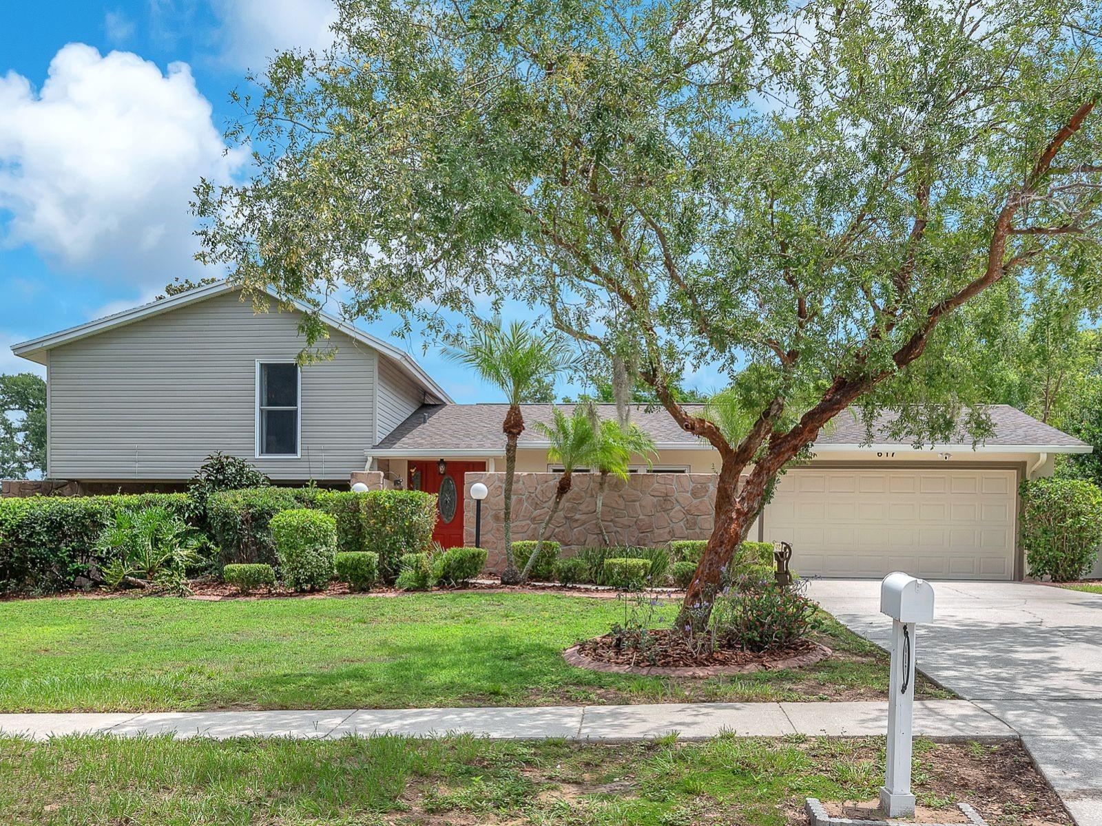Welcome to this beautifully updated tri-level home in the desirable and established Brandon neighborhood of Hillside.
 Featuring 4 spacious bedrooms and 3 full bathrooms, this home offers a perfect blend of comfort and function. Enjoy the screened-in heated pool, two separate covered porches, and a fully fenced, park-like backyard — ideal for both relaxing and entertaining.
Stop and enjoy the peaceful front courtyard & landscaping before you Step through the upgraded elegant leaded glass front door with side lights into a welcoming & bright interior due to floor-to-ceiling windows. The open living and dining areas flow into a modern eat-in kitchen with views of your backyard oasis. The kitchen boasts granite countertops, upgraded stainless steel appliances, including a Kenmore Elite 40" dual convection oven, stylish beadboard ceiling, and ample cabinet space. A newly added wall of stacked pantry cabinets sits next to a convenient indoor laundry for everyday convenience.
The lower level includes a spacious family room, guest bedroom, and renovated full bathroom, with French doors leading to a cozy back porch. Upstairs, you’ll find three more bedrooms, including a large primary suite with a walk-in closet and ensuite bath, plus another full bathroom with a skylight.
Notable updates:
Roof Replaced (2020)
Screened enclosure & porch roof panels replaced (2020)
Electric pool heater & updated electrical panels (2017)
Impact-resistant double-pane windows (tilt-in for easy cleaning)
Additional features include:
Ring camera, Landscape lighting, Security System is wired, Oversized 2-car garage with workbench area and overhead storage racks,  No HOA or CDD
This move-in ready gem offers space, style, and peace of mind — all in a prime location. Schedule your private showing today and make this exceptional property your new home!