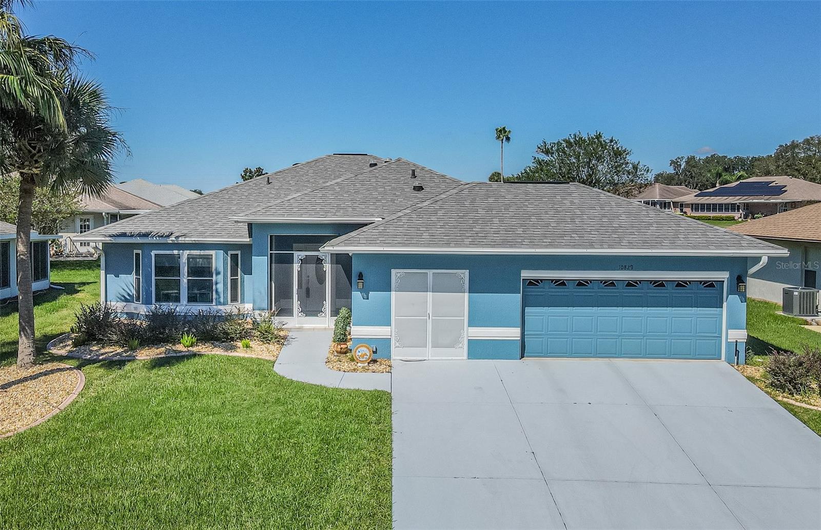Gorgeous 3 bedroom 2 bath home sitting on the beautiful 7TH fairway of the Championship Course. This home has new interior/exterior paint, a large 2-car garage with the highly desirable golf cart garage, in move-in condition. There is absolutely no carpet in this home. New roof in 2023, new water heater in 2023, 10 new windows in 2023 and a brand new HVAC unit AND a split unit A/C & heat on the lanai. 5 Solar Tubes. This home sits in the Deer Hollow HOA. Once you live here you'll understand why it's called Deer Hollow! Tampa Bay Golf & Country Club is Tampa Bay's premier active 55+ community featuring two swimming pools (the large resort-style pool has fountains and is heated to a balmy 80 degrees). Pickleball, tennis, cards, bocce, shuffleboard, cornhole, and more activities than anyone could possibly do! Our new activities center has a HUGE fitness center with state-of-the-art fitness equipment, a beautiful billiards room, and an amazing card room. TBG&CC has no CDD and very affordable HOA charges, which include Cable/Internet/DVR and Mini Box. The Tampa Bay Golf & Country Club is Tampa Bay's most desirable 55+ Active community. All room sizes are approximate and should be confirmed by buyer(s). One of the great features of TBG&CC is the fact that the community is 100% RESIDENT OWNED! Some furnishings are available outside of contract. There is a ONE-TIME Social Membership Fee of $3,500.00 due at closing.