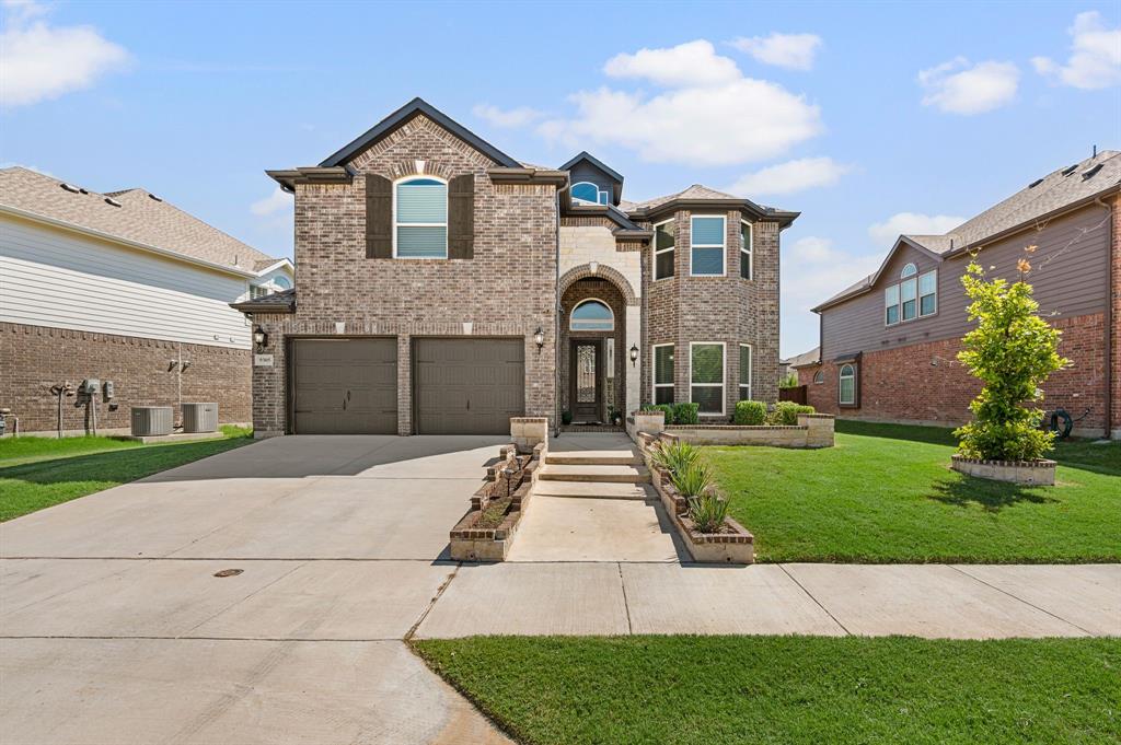 Welcome to a grand entry, open concept living, and plenty of space for the family to spread out! Wonderful corner lot home with tons of features in the growing Haslet area. Award-winning Northwest ISD schools; short drive to Alliance, Costco, and HEB; and easy access to Fort Worth. Cook in the chef's kitchen overlooking the grand living room, work from home or entertain in the front flex room, relax on the back patio next to the stone fireplace, or get away from the city in the jetted master tub, this home has it ALL! Wonderful upgrades include hardwood floors, high vaulted ceilings, upgraded stainless appliance package with double oven, expanded patio, and so much more. DO NOT MISS THIS ONE!