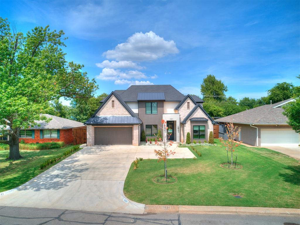 Welcome to this exceptional 5-bedroom, 5 1/2 bath home which includes a dedicated home office and useful upstairs bonus room with built-in desks. Perfectly situated in the heart of Nichols Hills. Built in 2024, this residence showcases a flawless balance of modern luxury and timeless design.  Step inside to find rich wood flooring, elegant marble finishes, recessed lighting and custom, motorized window coverings that enhance every room. The gourmet chef’s kitchen is outfitted with Wolf and Sub-Zero appliances, a built-in Miele coffee maker, and a Scotsman ice maker—blending style, convenience, and sophistication.  Designed for both comfort and entertaining, the open-concept living and dining areas flow effortlessly to the backyard oasis. Here, you’ll discover a custom pool, low-maintenance turf, and a fully equipped outdoor kitchen with a built-in grill and refrigerator—ideal for gatherings of any size.
The primary suite redefines relaxation, offering heated floors, a spa-inspired steam shower with aromatherapy and music, and a spacious walk-in closet. Whole-home audio creates the perfect ambiance, while a built-in storm shelter provides a sense of security and safety.
Additional highlights include a garage organization system with custom cabinetry, a whole-home water softener, and an extra Sub-Zero refrigerator.  This Nichols Hills gem, which combines premium finishes with thoughtful amenities, is ready for you for immediate move-in!