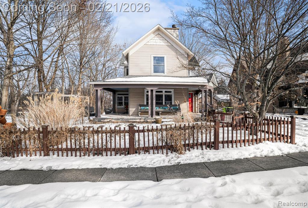 The sellers are excited to share a bit about this special home that’s been in their family for nearly 80 years!  Now it’s time for a new family to make their own memories and be a part of this home’s rich history.  With an updated kitchen and bathrooms, and a charming wrap-around porch, it’s a unique gem. The carriage house even has potential for an Airbnb with utilities ready to go. Some additional highlights include an extra-large lot (nearly twice the lot of nearby homes); A driveway all the way through from S. Leroy to Oak St., at the back; Two bathrooms, one upstairs, one down (there’s a bathroom started in the upstairs of the barn); Siding and windows (very good windows) replaced about 25 years ago;  Beautiful tree coverage that keeps the house cool on hot summer days. Some features of the location include excellent proximity to activities (festivals, concerts in the park, Farmers Market, 5K runs and parades - all just blocks away), Lots of shopping nearby; Come see what makes this historic Dibbleville home so special.