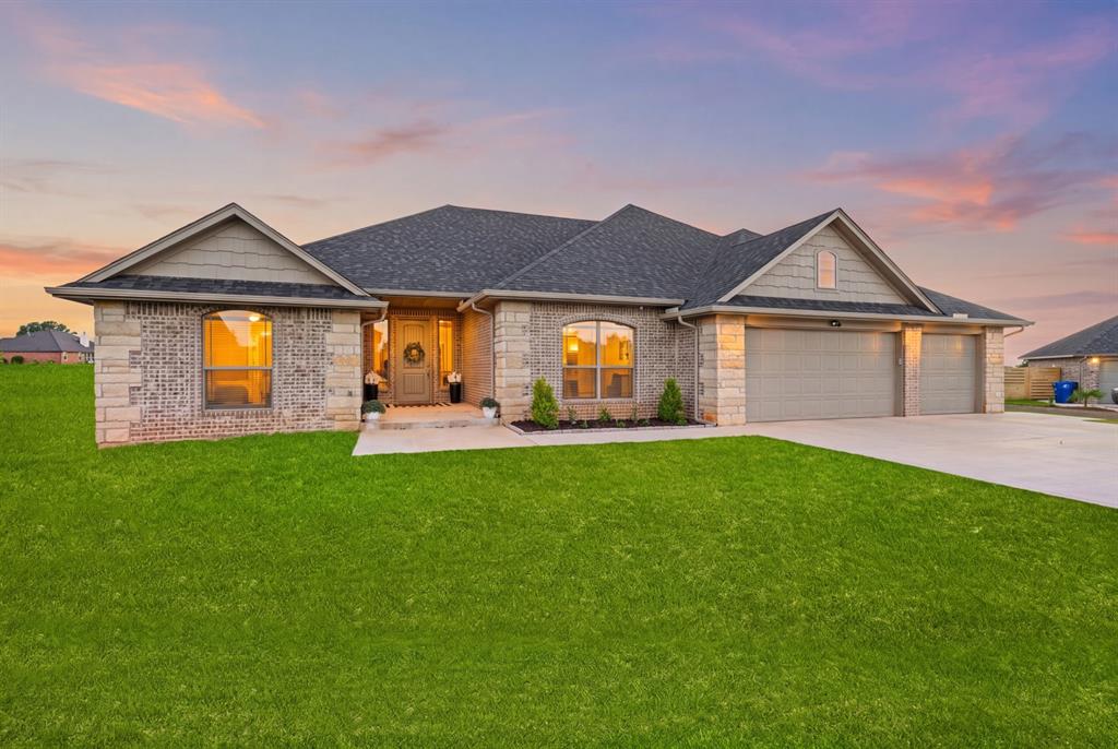 Luxury, comfort, and endless versatility come together in this beautifully appointed home nestled on a private 1.14-acre oversized cul-de-sac lot in sought-after Oak Tree Landing. Located in desirable Logan County and served by a private well, you'll enjoy the added benefits of lower property taxes and no monthly water bill—a combination that's increasingly hard to find. Offering 2,698 square feet, 5 bedrooms, 3 full bathrooms, and a spacious 3-car garage, this property delivers the perfect blend of everyday functionality and upscale living.Designed with a thoughtful split-bedroom floor plan, the private primary suite provides a peaceful retreat, while an additional bedroom on the opposite side of the home enjoys convenient access to its own full bathroom—ideal for guests, multigenerational living, or a private home office.One of the home's standout features is the oversized fifth bedroom, offering exceptional flexibility as a bonus room, media room, playroom, fitness space, home school room or expansive bedroom.The heart of the home features an open plan with a beautiful fire place. It has an inviting layout that seamlessly blends comfort and style, creating the perfect setting for both everyday living and entertaining.Need space for hobbies, toys, or a business? The impressive 30x40 insulated shop is a rare find and offers endless possibilities—from a workshop and RV storage to a home-based business, gym, or recreational space.Thoughtful upgrades include a brand-new storm shelter, whole-home water softener and filtration system, plus the refrigerator, washer, dryer, and Blackstone grill all remain with the property, making this an exceptional move-in-ready opportunity.With luxury finishes, flexible living spaces, acreage, and an incredible shop, this home offers the ideal balance of upscale living and Oklahoma practicality—all just minutes from Edmond conveniences.