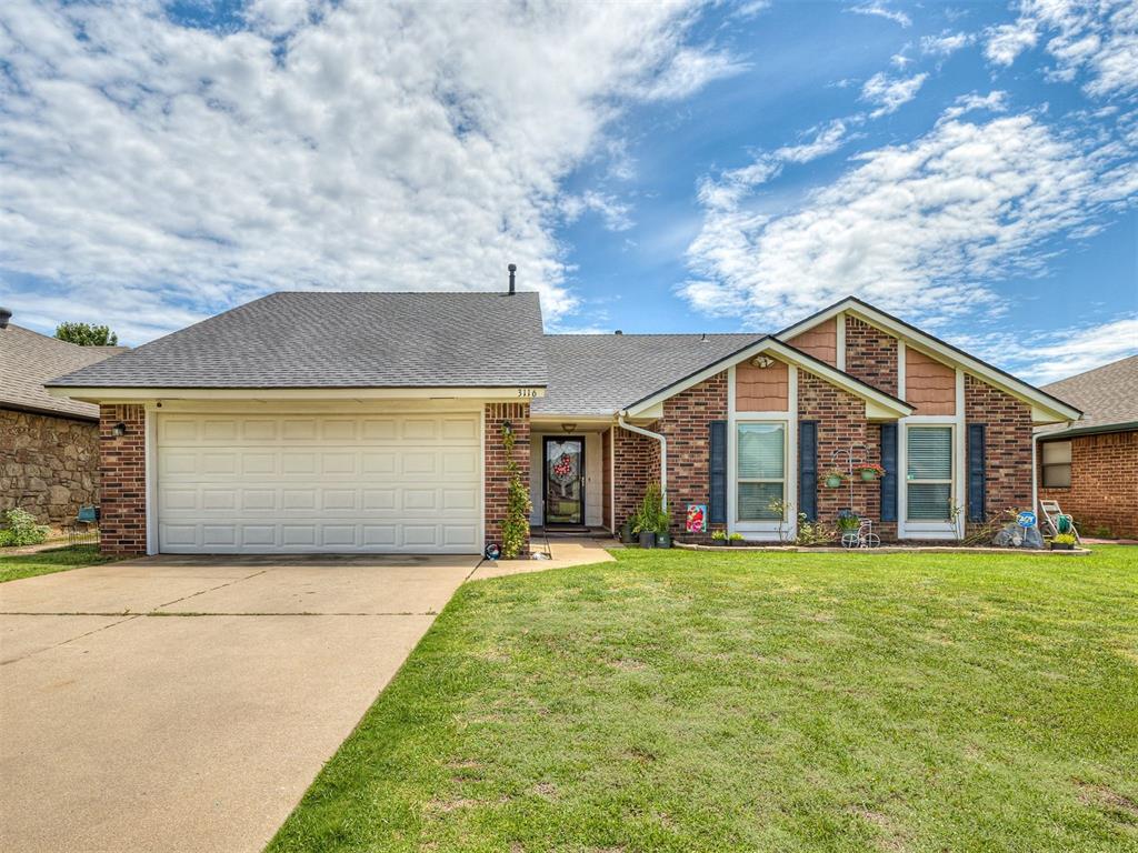 Welcome home! This one has it all! Perfect location and generously sized floorpan, OVER 2000 sq. ft., featuring a a spacious open living room with tall ceilings!  You’ll love the cozy wood burning fireplace with built in book cases! The kitchen offers an eat in dining area, sparkling granite, a breakfast bar, sleek stainless steel appliances, and floating shelves! New Oven and Dishwasher in 2023!  Retreat to your private primary bedroom, with your own private free standing soaking tub, double vanities, separate shower, and TWO closets! Downstairs you will find two additional bedrooms with well appointed closets, and easy access to the full second bathroom. Head upstairs to the 4th Bedroom or Bonus Area, extremely versatile and offers a closet! Spacious Laundry Room! Perfectly sized fenced backyard with covered back patio, perfect for enjoying the Oklahoma Weather! Large shed for storing all your tools and backyard necessities! Centrally located near Earlywine Park, golf, OCCC, shopping, and restaurants, this home offers easy commutes with quick access to I-44.