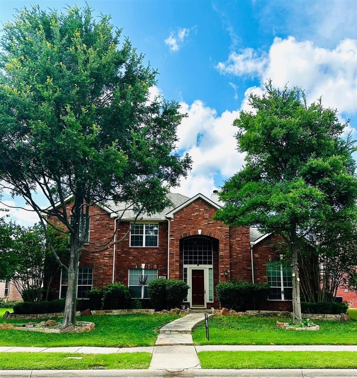 Welcome to this spacious, move-in-ready 5-bedroom, 4-bathroom home in the highly sought-after Frisco ISD. Freshly painted throughout in Summer 2025, this home offers two spacious living areas, two dining areas, and a dramatic two-story family room filled with natural light, creating a bright and inviting atmosphere.The main floor features a private primary suite with a tray ceiling, dual vanities, and an oversized walk-in closet, along with a secondary bedroom and full bath—ideal for guests or a home office. The kitchen includes a new gas range, new refrigerator and microwave installed in Summer 2025, making it ready for everyday cooking and entertaining. Ceiling fans are installed in every room, and the freshly painted front door adds to the home's curb appeal.Upstairs, you'll find a large game room, three additional bedrooms with walk-in closets, and two full bathrooms. Each walk-in closet is equipped with a lock for added security. There is no carpet throughout the home, with hardwood flooring on the main level and luxury vinyl plank flooring upstairs.Major updates include a new roof (2023), HVAC systems (2021 & 2023), Refrigerator (2025) and water heater (2023), providing added value and peace of mind. The spacious backyard, shaded by mature trees, offers plenty of room to relax or entertain, while the three-car garage provides ample parking and storage.Conveniently located just minutes from major highways, shopping, dining, entertainment, and everyday conveniences, this well-maintained home combines space, comfort, and modern updates in an excellent location. Don't miss this opportunity to make it your next home!