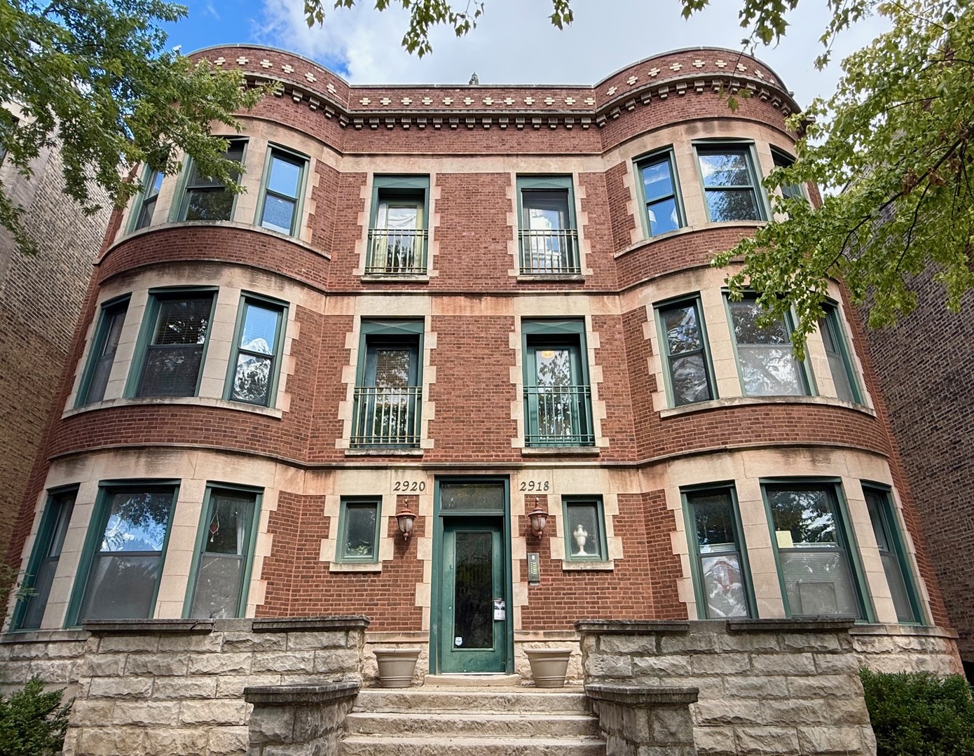 Super hot prime location gem! Rarely available 2BR + Office/1BA rehabbed condo nestled in the heart of Logan Square, one of Chicago's most sought-after neighborhoods. Perfect blend of vintage and modern lovely south facing condo in a historic 6-unit building on the tree lined blvd.. Rehabbed vintage all- brick building with beautiful entryway. Property features  recently buffed and recoated original hardwood floors throughout, bay windows, marble tiles spa shower, granite countertops and backsplash kitchen, newer SS appliances, exposed brick in separate dining room, beautiful original trim and doors, in-unit laundry W/D, generous back deck, 2 car tandem parking spot, huge storage space. Freshly painted through out. Garbage disposal 2025, hot water heater 2023. Enjoy the vibrant Logan Square lifestyle with the Boulevard right outside your door. Steps away from the Square, train, extremely popular Sunday farmer's market, award-winning restaurants, bars and all the shopping, nightlife Logan Square has to offer. This is the home you don't want to miss to see!!