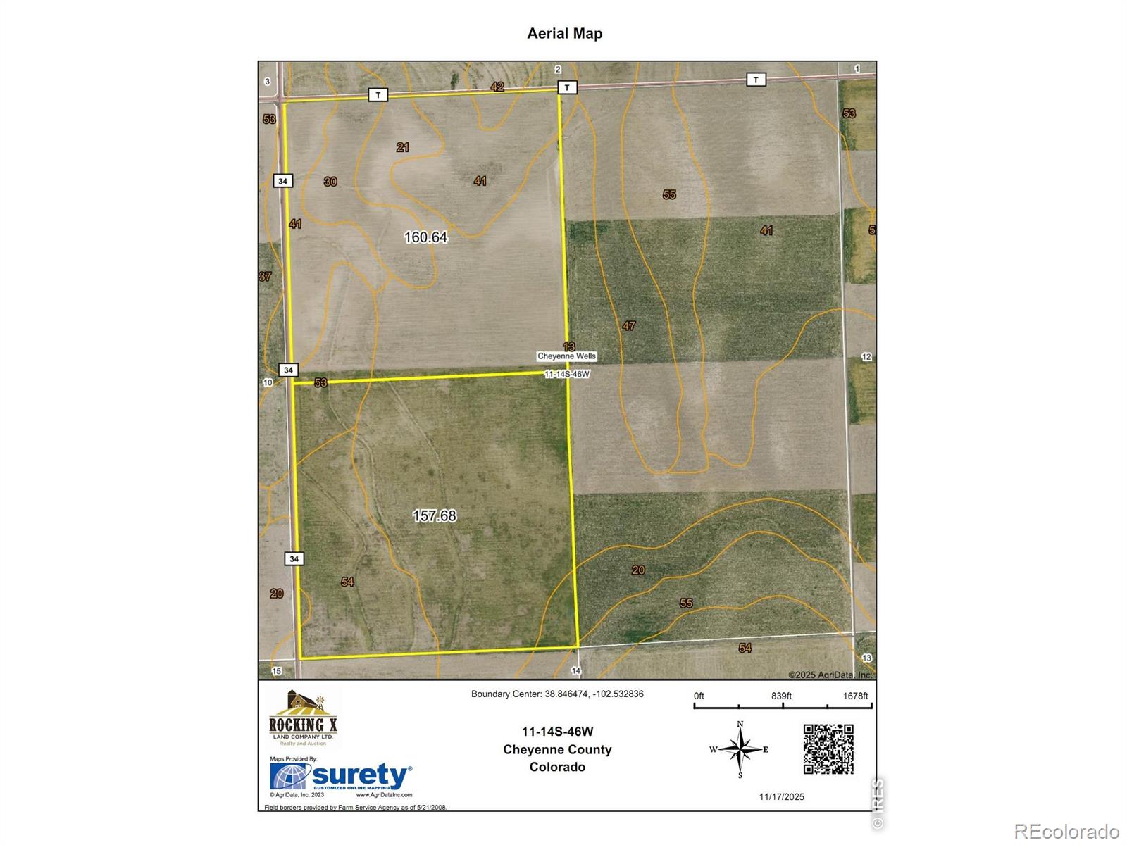 This 318.32 acre dryland farm in the West Half of Section 11 offers an opportunity to expand your Cheyenne County farming operation or land holdings. Currently in cropland production, the property has good county road access and established FSA base acres, including 222.30 acres of wheat with a 24-bushel PLC yield and 18.37 acres of grain sorghum with a 27-bushel PLC yield. The property is currently subject to a cash lease through the 2026 milo harvest, with possession available after harvest. Offered at $400,000.
