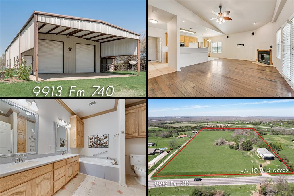 Exceptional opportunity to own a one-of-a-kind barndominium situated on just under 11 acres in highly sought-after Forney ISD. Offering the perfect blend of peaceful country living and convenient access, this property is ideally positioned near I-20 and HWY 80 with an easy commute to Dallas, Mesquite, Terrell, Kaufman and Forney.Currently benefiting from an AG Exemption for cattle, this versatile property offers incredible potential for those seeking an agricultural lifestyle, hobby ranch setup, or space for a home-based business. Fully fenced and cross-fenced with an electric front gate, the property provides both privacy and functionality.The impressive 75x40 building offers approximately 3,000 total square feet and a highly functional layout. The living quarters feature approximately 1,440 square feet with 2 bedrooms and 2 full bathrooms. The open-concept kitchen, dining and living areas create a comfortable and inviting atmosphere ideal for everyday living or entertaining. A full-size utility room adds additional convenience.The rear covered porch measuring approximately 13x40 provides the perfect place to relax and enjoy peaceful sunsets overlooking the expansive property and beautiful oversized pond. The workshop area offers approximately 1,550 square feet of flexible space ideal for business operations, equipment storage, hobbies, projects, or large recreational vehicles. The space is large enough to accommodate a full-size motorhome.Whether you are looking for room to raise cattle, operate a business, store equipment, or simply enjoy wide open spaces, this property delivers endless possibilities in a location that continues to experience strong growth and demand. Opportunities like this rarely come available.