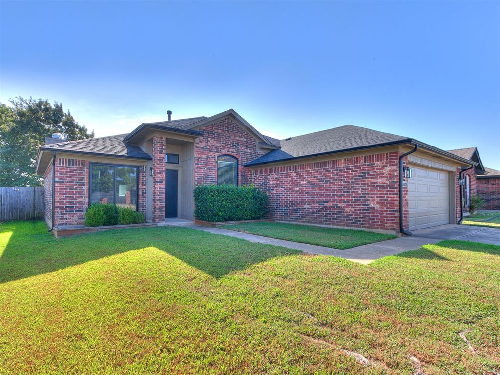 Welcome to this renovated 3 bed/2 bath home on a cul-de-sac in a great location in East Norman. It's 3 miles from campus, minutes from Highway 9 and I-35, and is close to shopping, parks, ponds and trails.  Enjoy the home's open floorplan and high ceilings. The main bedroom has a renovated en-suite bathroom and walk-in closet. The house has a new fence in backyard and patio area for grilling. Updates in 2023 were the roof, AC Unit, the engineered wood floors, remodeled kitchen, new cabinets, new stove/oven, new garage door, and new chimney. Hot water tank was new in 2020. Home is leased through January 31st, 2026. Need 24hrs notice before showing.