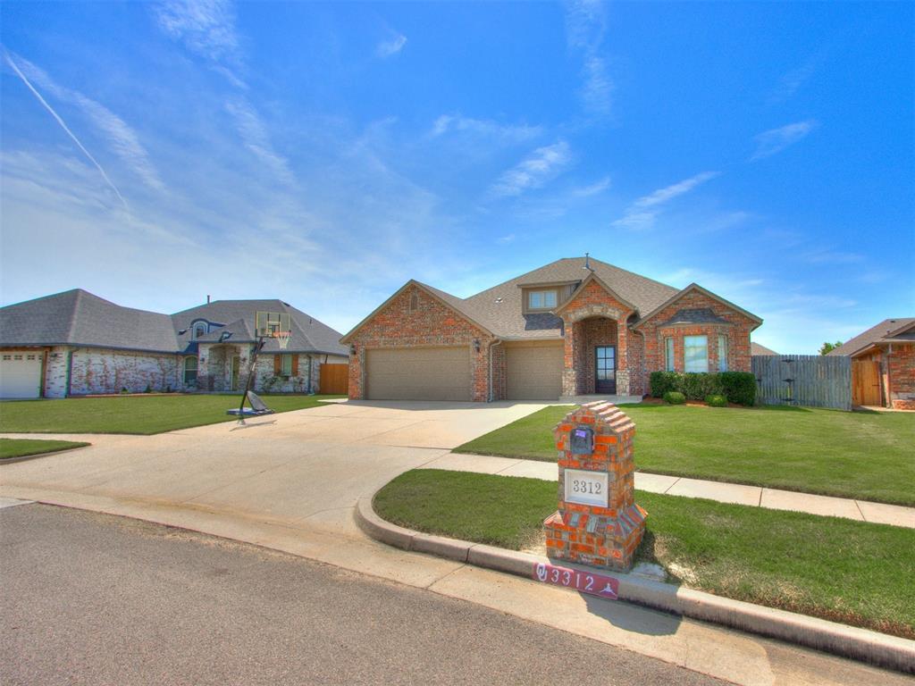 Welcome to this beautiful one story home in Moore! This home features 3 bedrooms, 2.5 bathrooms, a 3 car garage with a built in storm shelter, and offers an inviting open-concept layout perfect for entertaining or relaxing. Inside, enjoy vaulted ceilings, crown molding, and a cozy living area that flows seamlessly into the kitchen, which boasts granite countertops, a gas stove, and plenty of storage. The primary suite includes a jetted tub for ultimate relaxation, while a private study provides the perfect space for work or quiet time. Step outside to the covered back patio overlooking the spacious fenced yard. This well-maintained home located in the sought after Falls addition also features a newer roof (2024), is close to Tinker AFB, and offers access to top-rated Moore schools. Move-in ready and full of charm! Schedule your showing today!