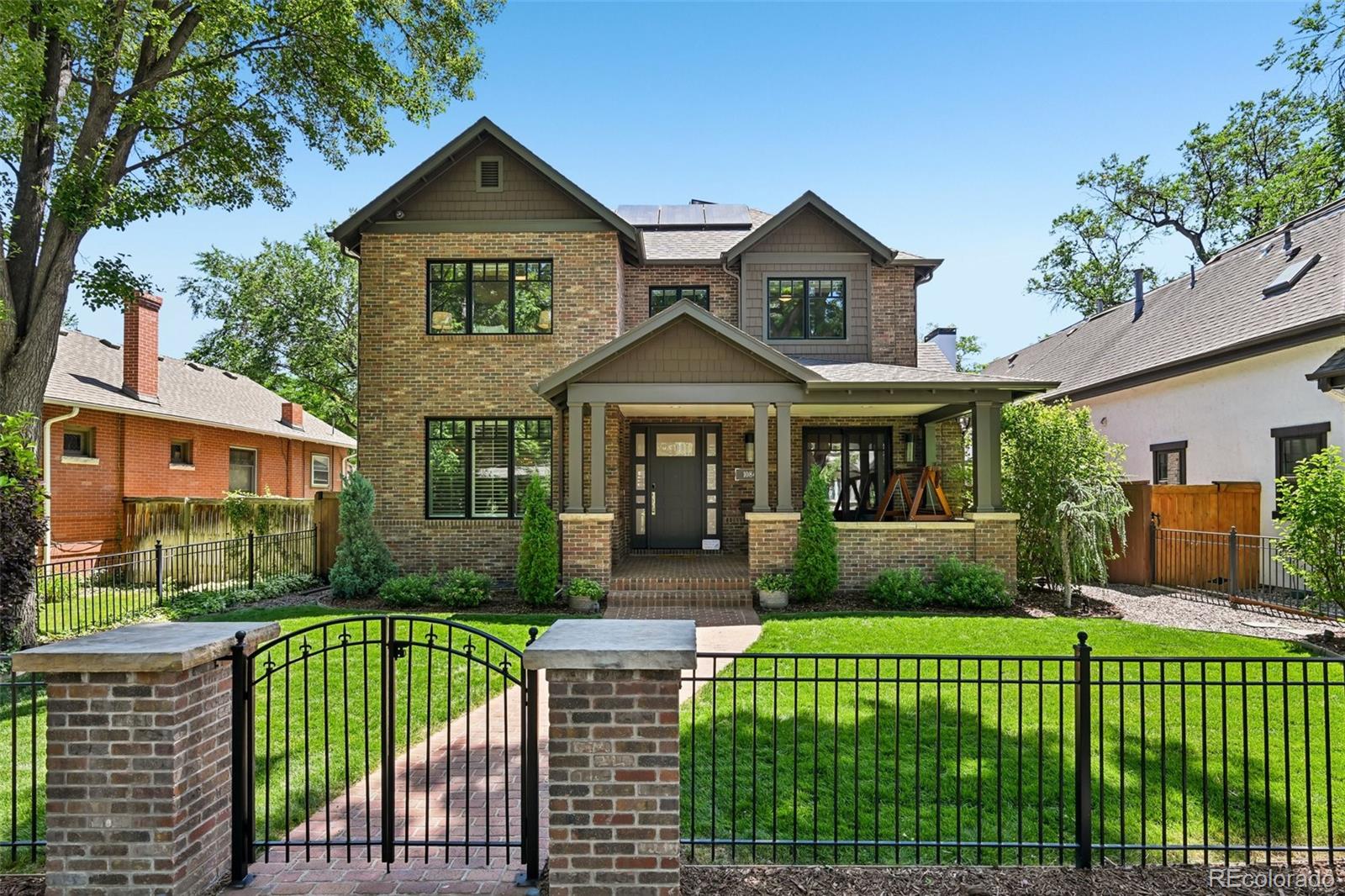 OPEN HOUSE - Saturday, September 5th, 2026 from 11a - 1p! Situated on a quiet street in one of Wash Park's most coveted micro-locations, this exceptional 5,000+ square foot residence occupies the prized 1000 block of S Williams St. Completed in 2015, the home delivers the scale, floor plan, and amenities of recent $4M+ new construction sales nearby, while offering the warmth, mature landscaping, and established character that only time can create.Thoughtfully designed with clean contemporary architecture, the interior features 9.5' ceilings on the main level, 9' ceilings in the finished basement, and soaring 10-foot ceilings in the primary suite. A dramatic spiral staircase connects all three levels, while premium finishes include Sub-Zero appliances, granite countertops, and a striking brick fireplace anchoring the main living area. The luxurious primary suite offers a spa-inspired bath with a steam shower.The outdoor living spaces are equally impressive. Mature landscaping surrounds the fully gated property, accented by antique Mexican gates, an outdoor fireplace, and an E700 Endless Pools swim spa. Designed for year-round enjoyment, the swim spa is ideal for training, family recreation, or low-impact fitness with its integrated water treadmill. A welcoming covered front porch is perfect for relaxing summer evenings, while the rear alley access and garage placement create an ideal space for basketball and play.Designed with efficiency and resilience in mind, the home is equipped with an 11,315-watt solar energy system paired with two Tesla Powerwall batteries, helping offset rising electricity costs while providing reliable backup power and greater energy independence.Set within one of Wash Park's most desirable blocks, this residence presents a rare opportunity to own a home with the size, functionality, and finish level of the neighborhood's newest luxury builds—at a compelling value—without the time, expense, and uncertainty of building new.