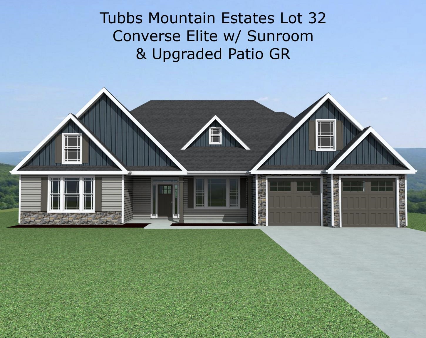 The CONVERSE ELITE floor plan is an open concept home featuring 3bedrooms, 2.5 bathrooms, office/study! Walk-in pantry, and large kitchen with extended cabinets, island and nook. Granite counters throughout. Standard features in this home include concrete plank and stone exterior, architectural shingles, soffit exterior lighting, 11-foot ceilings in LR & Kitchen, crown molding with rope lighting in the primary bedroom and living room. Large, tiled shower with accent in the primary bathroom, electric water heater, large back deck that is partially covered and more! Preferred lender & attorney closing cost incentives!!! Lot 32