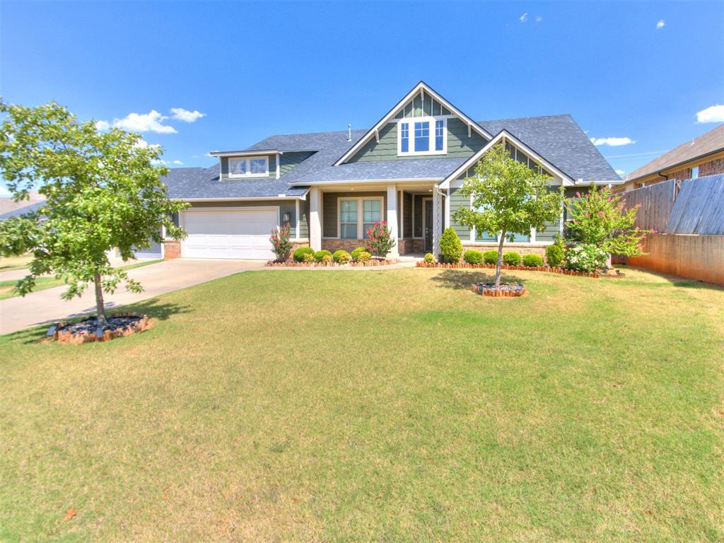Gorgeous Craftsman style open concept home. Living room features vaulted wood beam ceiling with descended ceiling fan, almost floor to ceiling windows stretching across the east wall with transom windows running above, built in cabinetry and open shelving on either side of the mason style gas fireplace. All of this is beautifully set off by the wood flooring. Living is open to the dream kitchen offering built in oven and microwave, gas range, canned lights, Quartz countertops, chevron style tile backsplash, and kitchen island/breakfast bar with sink and overhead pendant lighting. The truly impressive amount of storage space of the kitchen cabinets is even more impressive once you continue into the dining room with fabulous light fixture and expansive built in china hutch/side board. The love of natural light also continues through the common room with 4 large windows surrounding the dining room. Plus study with French door access right off the entry AND mud room & laundry room with utility sink, hanger rod, and even more storage! Ceiling fans and plush carpet in all bedrooms. Primary bedroom boasts en suite bath with double vanity, soaker tub, separate glass enclosed shower, and large walk in closet. Large covered patio in back surround by privacy fencing. The Little River Trails addition offers community pool, playground, pond, greenbelt, walking trail, and clubhouse. Welcome home to where class, comfort, and beauty.