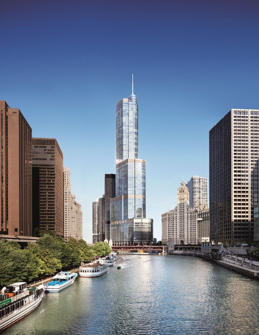 Spectacular panoramic views looking east to Lake Michigan and the Chicago River and south over Millenium Park and to the shoreline of Indiana await you in this     marvelous 1017 sq ft one bedroom home with a fabulous kitchen outfitted with Italian Snaidero cabinetry and top appliances one expects of SubZero, Miele and Wolf along with a gracious-sized primary bath offering a tub and large separate shower; handsome wood floors through-out; a guest powder room and, of course, an in unit washer and dryer. High ceilings and light and view-filled floor to ceiling windows add to the drama of this home in the sky. Full amenities abound  in this over the top service oriented building including 24 hour concierge, the five star Trump hotel including a beautiful indoor pool and 14,000 sq ft spa and gym. A pet friendly building including a wonderful dog park attached. A deeded parking space included.   Don't miss this opportunity for a high in the sky 75th floor Chicago home.