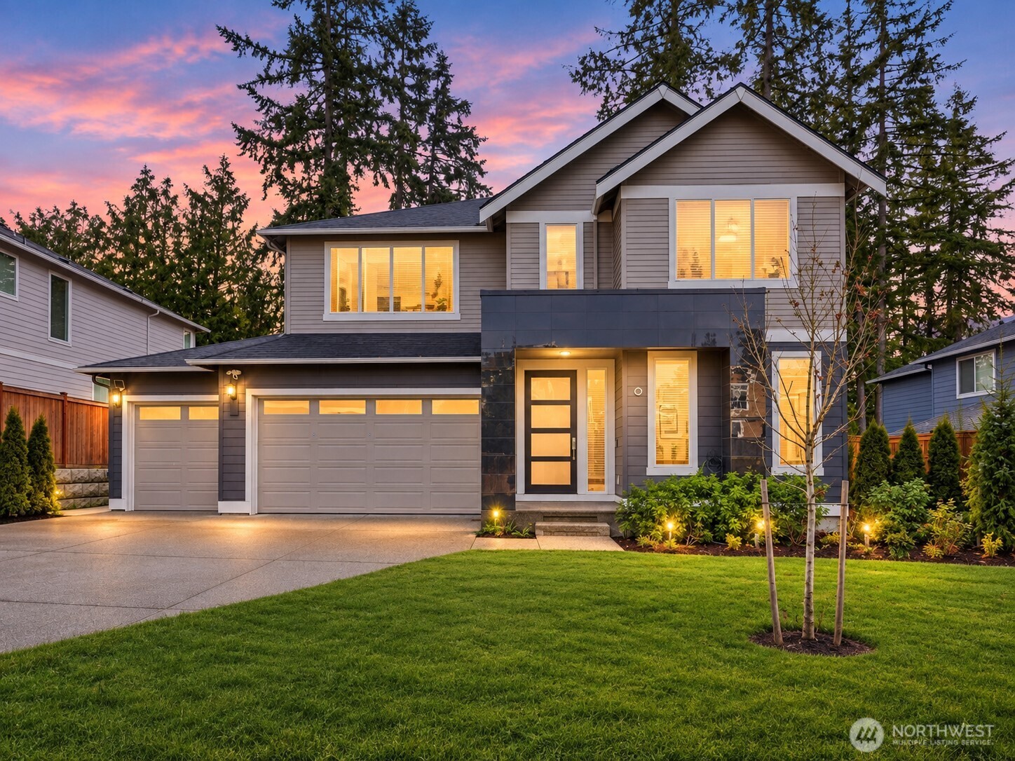 Discover nearly 4,000 square feet of newer contemporary living in this beautifully maintained 2023 MainVue home in East Renton Highlands. This 5-bedroom, 4.75-bath residence offers exceptional flexibility with a dedicated main-level home office, guest bedroom with ¾ bath, expansive Great Room, chef’s kitchen and upper-level leisure room. Designed for modern living and entertaining, the kitchen features 3cm quartz surfaces, frameless cabinetry, premium appliances and a generous walk-in pantry. Upstairs, the impressive primary retreat features dual customized walk-in dressing rooms and a spa-inspired bath with soaking tub and frameless shower. An oversized deck and fully fenced backyard overlook a south-facing protected area, creating a peaceful natural backdrop. A 3-car garage with EV charging and high-efficiency heat pump complete this move-in-ready MainVue residence, offering substantial space, newer construction and convenient access to Renton, Bellevue, Issaquah, Seattle and the greater Eastside.