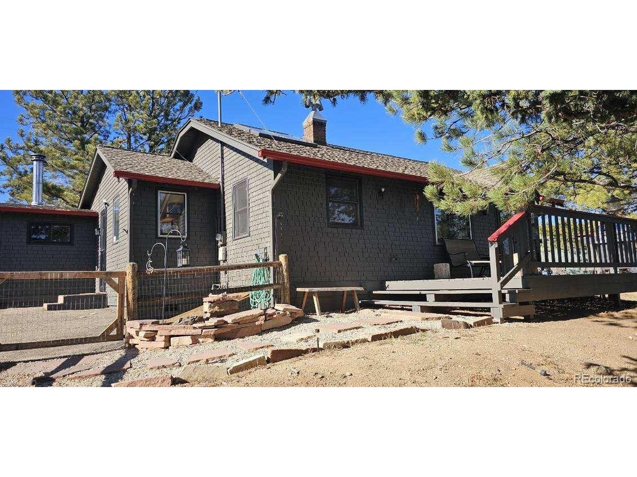 ** Mountain Living with Everyday Convenience in Estes Park ** Welcome to an opportunity to live in one of Colorado's most sought-after mountain communities, just minutes from Rocky Mountain National Park and close to downtown Estes Park. Set on a nearly half-acre, mostly level lot, this single-level home offers a rare combination of usability, accessibility, and natural surroundings. Designed for both full-time living and second-home flexibility, the home features 3 bedrooms, 1 bathroom, original hardwood floors, skylights, and an updated kitchen that flows into a dedicated dining space. The living area showcases classic character with built-ins and brick accents, opening to a back deck ideal for outdoor dining and relaxing. During warmer months, evenings are best spent dining al fresco under expansive mountain skies, with exceptional stargazing just steps from your door.A versatile third bedroom with a wood-burning fireplace and private exterior access works well as a home office, guest space, or recreation room. A spacious mudroom/laundry area supports an active lifestyle, while the fenced yard and detached two-car garage provide space for pets, gear, storage, or workshop use. Located approximately half a mile from downtown, with easy access to shops, restaurants, schools, golf courses, and the rec center. Estes Park offers year-round recreation, community events, and a lifestyle centered around the outdoors, with frequent wildlife sightings and access to hiking, fishing, and mountain activities. No HOA. A strong opportunity for buyers seeking a primary residence, second home, or long-term mountain investment.