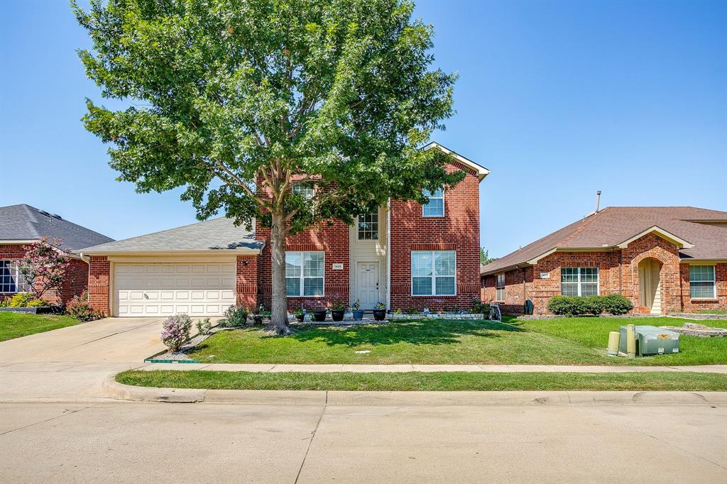 This outstanding 5-bedroom, 3-bathroom, 2-dining, 2-living room family residence, situated in a desirable neighborhood, boasts a thoughtfully designed, open split-bedroom floor plan. The first floor presents a private primary bedroom suite,  two dining spaces, office, guest bedroom, and bathroom. A game room, three additional bedrooms, and an additional bathroom are located on the second floor. The expansive eat in kitchen flows seamlessly into a large living room with a bar separating the rooms. A large utility room with walk-in pantry offers additional storage. This home also boasts many updates, including HVACs and fresh paint. Residents can enjoy nearby parks and an elementary school within walking distance.