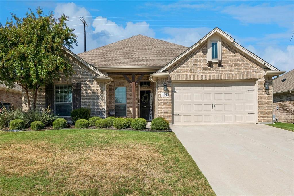 WELCOME HOME! Nestled in a welcoming, established neighborhood where neighbors still walk, visit and enjoy the community, this beautifully upgraded home shows like it was just built!From the moment you step inside, you’ll notice the light, bright and open floor plan filled with custom touches. The spacious living room is highlighted by beautiful ceiling beams, crown molding and architectural details that give the home a true custom-home feel.The living area flows seamlessly into the upgraded kitchen, featuring custom cabinetry, granite countertops, a farmhouse sink and plenty of space for gathering and entertaining. The adjoining breakfast area overlooks the private backyard and covered back porch—the perfect setting for morning coffee, weekend cookouts or relaxing at the end of the day.A desirable split-bedroom floor plan provides privacy, while the spacious primary suite feels like its own retreat with a large bedroom, generous walk-in closet and primary bath featuring dual sinks.Step outside and enjoy the beautifully landscaped yard, private backyard and an established neighborhood where you’ll see neighbors walking, laughing and visiting in the evenings. It’s the combination everyone is looking for—the charm and community of an established neighborhood with the feel and finishes of a newer, upgraded home.