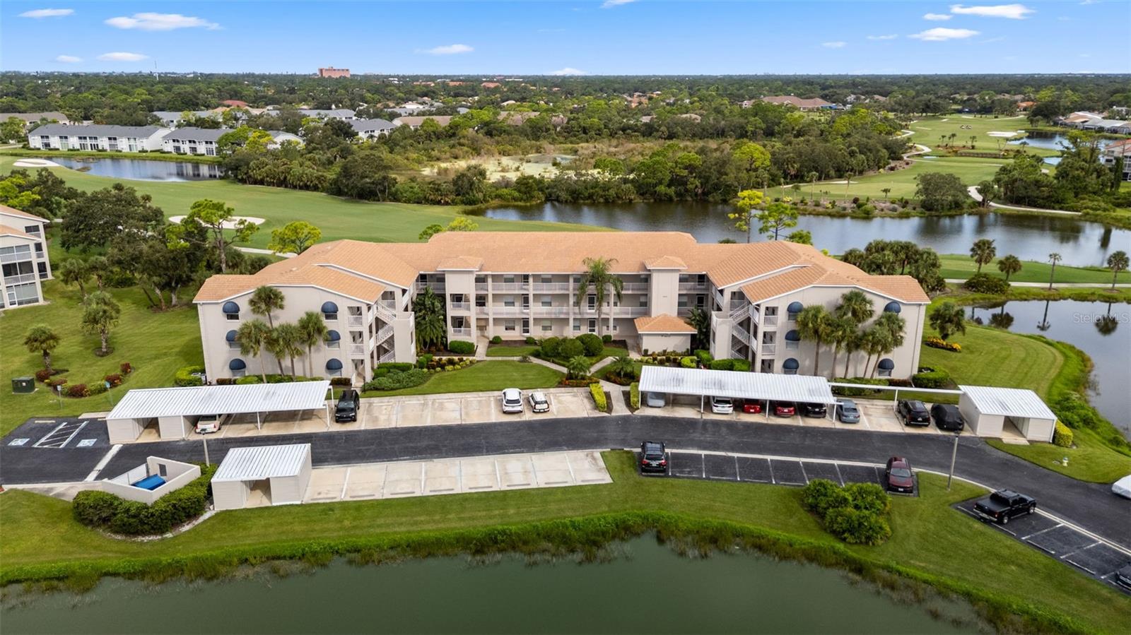 Golf modernization paid by Seller.  SELLER WILL PAY ONE TIME CAPITOL CONTRIBUTION OF 10,000. FOR BUYER.
Turnkey-Furnished Condo with Golf & Water Views in Stoneybrook Golf & Country Club!
This beautifully updated 2BR/2BA condo offers sweeping golf course and tranquil water views from your private balcony. Enjoy a modern kitchen with granite countertops, a cozy breakfast nook, and in-unit laundry. The spacious living room and primary suite both open to the balcony. Primary bedroom features an ensuite bath and walk-in closet. Guest room has plantation shutters and generous closet space.
Stoneybrook’s gated, amenity-rich community includes a newly enhanced 18-hole golf course, 20,000 sq ft clubhouse with dining and bar, heated pool, fitness center, tennis, bocce, pro shop, and an active social calendar. Located near Siesta Key Beach, Legacy Trail, Costco, shopping, dining, and medical care.   Ideal for golf lovers and active lifestyle seekers—schedule your private showing today!