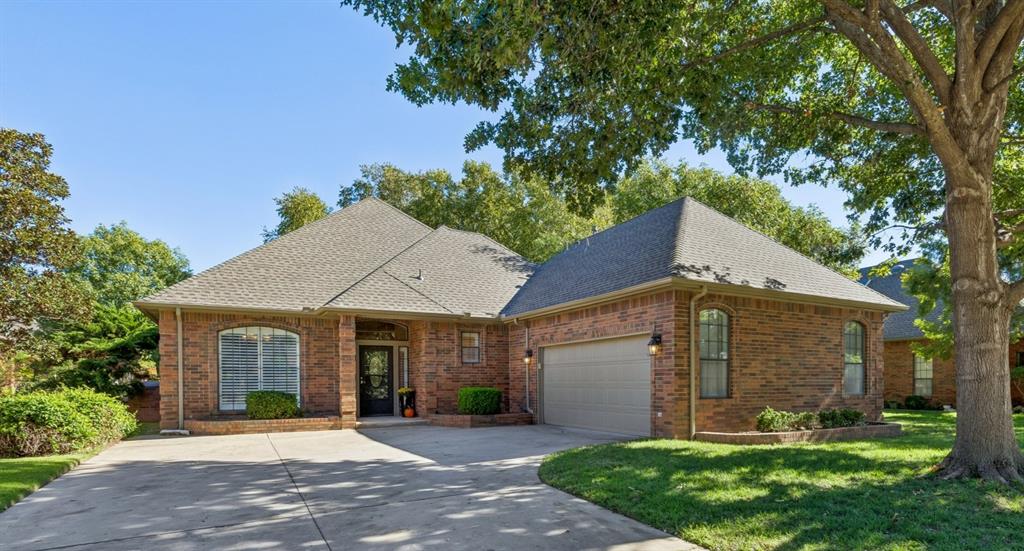 Located in the River Chase Neighborhood, near EVERYTHING OU, this one owner home with 2 bed/2bath/2 car garage offers a rare opportunity to own property on "The Pond".  With more than 2250 sq. ft. of tastefully designed space, the open floorplan offers abundant natural light with open line of vision to all  "Gathering" areas in the home including views of the  beauty outdoors . Privacy is obtained easily with Plantation Shutters throughout.  This custom built home has  great storage, an easy flow from room to room, beautiful classic millwork and an amazing Formal Dining Room that can easily be "re-imaginded" for multiple uses. Practical features for daily living include a designated Study or Office set apart with a two-way fireplace and French doors to the Living Area and Sun Room.  Other practical features are generous built-in storage in the Kitchen and Dining Area and easy access from the Kitchen to the Laundry, Garage or the outdoor "Cooking Patio". Floor surfaces are smooth, featuring original hardwood, tile and carpet. Steps are minimal with one at  the front porch and one from the Garage into the Laundry Room. A bonus feature of this property includes the addition of a Sun Room, integrating Nature's beauty into the rest of the home.River Chase gardens, pond and pool areas are only steps away from the Patio or Sun Room.  Ammenities offered by the River Chase HOA include use of the Clubhouse, pool access May through October (heated as needed) and maintaining all lawns  and greenbelts year round. Lawn care includes mowing, fertilization, weed control and Fall-Wiinter leaf collection from lawns. Make your appointment for a private showing today!