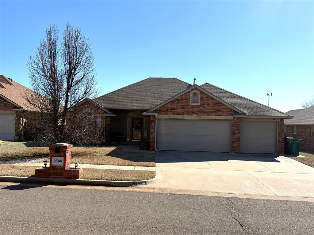 Home is priced well below market value due to carpet needing cleaned/replaced, AC needing charged and hot water heater needs replacing.  10 ft ceilings!  Granite!! Huge master closet!! Assumable VA loan with approx $65000 down and take over 3.875% mortgage or the seller will consider making repairs for FHA or Conventional laon.   3-4 Beds, 2 bathrooms, 3 car garage in Moore schools!!!