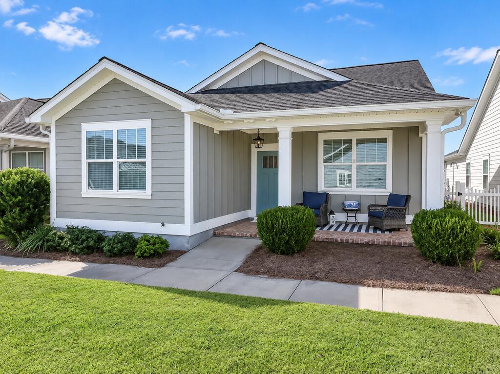 Located in the popular Madison Grove community, 205 Chamberlain Trace is a 3 bedroom, 2 bathroom house that's ready to welcome you home. Located 7 minutes from Downtown Thomasville, Publix, Lowe's, Archbold Hospital, shopping, and restaurants, enjoy unbeatable convenience and comfortable living. The details are what brings a home together and this charming home has all the right details with high ceilings, trey ceilings in the living room and primary suite, crown moldings, shiplap paneling, large baseboard, and beautiful LVP flooring. The kitchen is a chef's dream with an expansive island countertop, stainless steel appliances, lots of cabinet space, and a pantry. With a walk-in closet and an ensuite bathroom featuring a double vanity and a luxury walk-in shower, the primary suite provides all the comfort and luxury you desire. As a resident of Madison Grove, you'll also have access to the community clubhouse featuring a pool, workout center, and a spacious main room ideal for hosting gatherings or relaxing with neighbors.