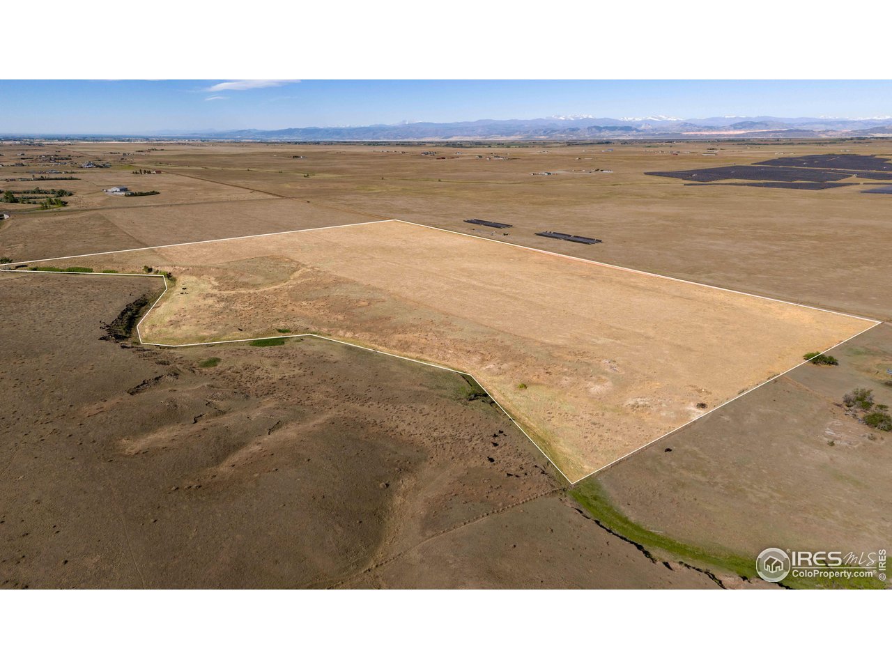 Thirty-six acre parcel with panoramic views of the Rocky Mountain Front Range. East side of the building site overlooks the Coal Creek Draw. Level building site with native grass cover. Electricity is along the West boundary of the parcel. Located just North of Wellington, and situated on the East side of CR 7 about 1/4 mile North of CR 82. Less than two miles from I-25 for easy commuting to the front range. There are three additional parcels available.