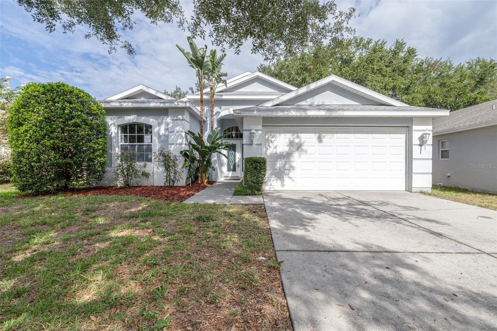 Tucked away on a quiet cul-de-sac in the Windsor Place at River Ridge GATED community,this 3 bedroom/ 3 bath/ 2 car garage charming home oUers the perfect blend of comfortand privacy living with LOW HOA fees! Step inside to find a welcoming layout that flowsseamlessly. From the kitchen, the heart of the home, you will get views of a privatecourtyard ideal to lay out on the sun or putt putt, a covered screened-in patio, ideal formorning coffee, entertaining guests, or simply relaxing year-round. and the yard withoutmissing out on the rest of the action. You will appreciate the high ceilings and natural lightin this home!Major updates provide peace of mind include a BRAND NEW ROOF (MAY 2026), QUARTZKITCHEN COUNTERTOPS AND UNDERMOUNT SINK (June 2026), WATER HEATER (May2026), HVAC replaced (2025), and a BRAND NEW FENCE (most of the yard). The fullyfenced yard adds both privacy and functionality for pets, play, or outdoor gatherings.The split floorplan offers privacy to all 3 bedrooms. The primary bedroom has access to thelanai and the courtyard, and it features an en-suite with 2 separate sinks, shower and aseparate water closet. Speaking of privacy, the 2nd bedroom also features its own full en-suite bathroom, as well as a private entrance from the courtyard, making it ideal for a homeoffice. The 3rd bedroom is tucked away on the other side of the home adjacent to the 3rd fullbathroom.The home also offers a utility sink, a water softener for convenience as well as a garagedoor opener, and a longer driveway than most homes.This quaint community features a swimming pool and bathrooms, conveniently locatednear shopping, dining, parks, and Gulf Coast beaches. This home is ready for its next ownerto enjoy everything Florida living has to offer. Wood fence on the left side could be removed before closing if desired. Neighbors added a vinyl fence.