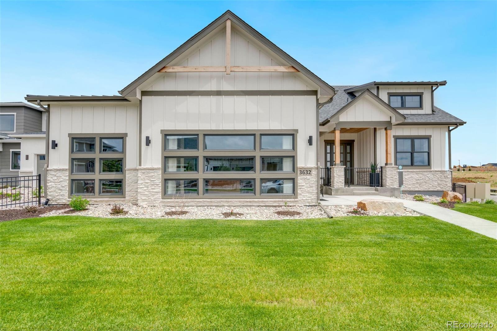 Model Home Leaseback Opportunity! Great for investor with guaranteed return. The Stunning Camden by Bridgewater Homes! Experience luxury, comfort, and thoughtful design in this immaculate Camden Model Home, crafted by renowned local builder Bridgewater Homes. This beautifully upgraded model showcases the finest in quality construction and high-end finishes throughout. Boasting 5 bedrooms, 3.5 bathrooms, and a flexible main floor office or optional 5th bedroom, this spacious ranch style home offers room for everyone - including a fully finished basement with a stylish wet bar and theater, perfect for entertaining. Premium features include: Engineered hardwood flooring, Gourmet kitchen with gas range, double ovens, slab quartz counters, and custom Walnut Tharp cabinets with walk-in pantry. Cozy gas fireplace and designer touches throughout. Retreat to the luxurious primary suite with a spa-inspired 5-piece bath and walk-in closet with custom shelving. Main floor laundry, central A/C, whole-home humidifier, and 2x6 exterior walls for energy efficiency add to the comfort and value. Outside, enjoy the beautifully landscaped front and back yards, a 17' x 15' covered patio, complete with outdoor kitchen. Located in Aurora Highlands this model home built to impress. Don't miss your chance to own the Camden-schedule your private showing today! 12 month leaseback with 8% CAP Rate offered. Please inquire for additional details.