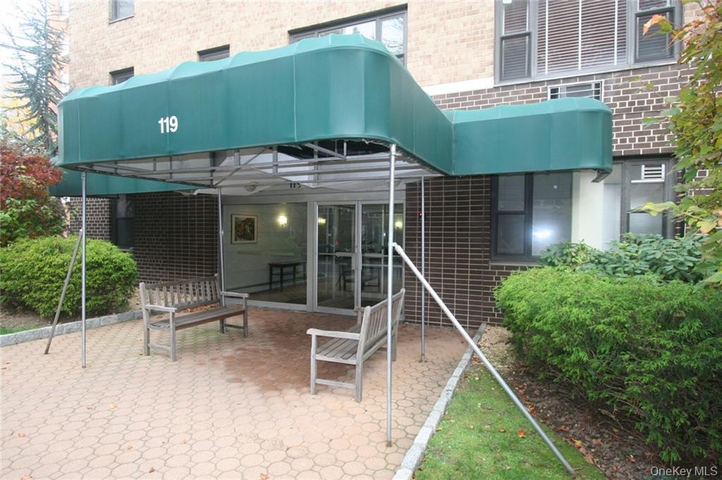 Commuter's dream! Welcome to the Fenimore House, a pet friendly complex in the heart of Hartsdale! 950 square feet with entry foyer which takes you into the living room with brand new ceiling fan, dining room and galley kitchen, followed by the hall bathroom, primary bedroom and second bedroom. This freshly painted unit boasts beautiful refinished hardwood floors throughout and lots of closet space. The building offers common laundry on every floor and an assigned garage parking space transfers with the unit. STAR reduction of $100+ per month not included in the maintenance. You and your loved ones will have easy access to highways, restaurants, pharmacy, wine and liquor store, bakery, and multiple municipal spaces/lots. Relax and enjoy the peace and quiet but get to NYC in 30 minutes for work or entertainment. Don't miss out on this one!