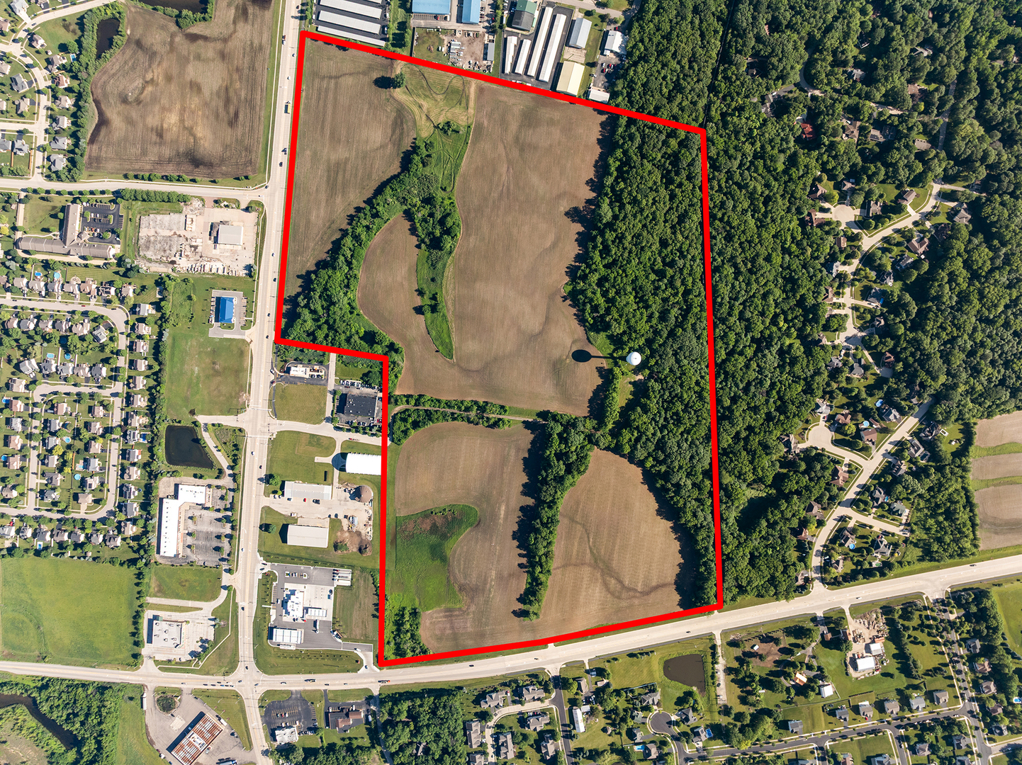 THE "COMMUNITY FIRST" INITIATIVE: This commercial land for sale in Yorkville isn't just about real estate; it's a direct investment in the people who keep our community safe and thriving. The seller has pledged to donate 5% of the net sales proceeds directly to the organizations that serve our residents every day.   Upon closing, the 5% donation will be distributed equally among:   YORKVILLE POLICE DEPARTMENT,   KENDALL COUNTY SHERIFF'S OFFICE,  BRISTOL KENDALL FIRE DEPARTMENT,    YORKVILLE SCHOOL DISTRICT 115,     By purchasing and developing this land, you are not only securing a prime commercial asset, but you are also partnering in a historic give-back to our local students, educators, and first responders. Build the Future of Our Community, A Rare Opportunity for High-Impact, Tax-Generating Development in Kendall County.  PROPERTY OVERVIEW: Situated in a high-growth corridor of Kendall County, this expansive 102-acre parcel offers a blank canvas for visionary developers and investors. Perfectly positioned to become a cornerstone of the local economy, this commercial land for sale in Yorkville is ideal for a tax-generating project-such as a commercial plaza, corporate campus, light industrial park, or mixed-use development. By bringing new businesses and infrastructure to the area, the future development of this land will provide long-term property and sales tax revenues to support the ongoing needs of our rapidly growing community.    Approximately 89 plus acres zoned M-1 Light Industrial with 12+ acres zoned R-1 Residential, with the eminent widening of Rt 47 and Rt 71 , and Utilities (gas, water, electric with direct access to the Com Ed power easement, sewer and fiber) already to the site, exceptional exposure, and tremendous long-term upside. As Yorkville continues to experience explosive residential and commercial growth, opportunities of this size, location, and zoning have become increasingly scarce.  The expansive M-1 acreage is ideally suited for manufacturing, warehousing, logistics, distribution, business parks, or corporate campuses, while the R-1 acreage provides added versatility for residential development or executive housing, subject to municipal approvals. Prime location in one of Yorkville's most desirable growth corridors, High-traffic location with outstanding visibility and accessibility, Ideal for industrial, logistics, business park, mixed-use, or investment development,  Yorkville's remarkable population growth, expanding infrastructure, and business-friendly environment continue to attract major employers, developers, and investors. This is a rare chance to secure a landmark property with immediate utility and exceptional future appreciation potential.  Large, strategically located development sites with existing industrial zoning are becoming increasingly difficult to find. Whether you're an end user, developer, or investor, this premier offering represents an extraordinary opportunity to shape the future of one of Northern Illinois' most dynamic markets  Multiple pin numbers-0505400003,0504300013,0504300036,050430007
