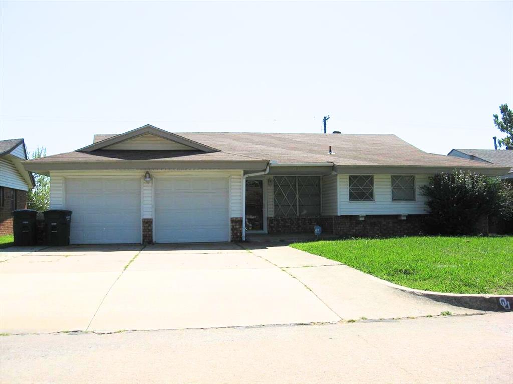 This adorable home is a great opportunity in an established neighborhood where pride of ownership truly shows. Inside, you’ll find a comfortable single level layout with three bedrooms and one and a half baths, offering both functionality and ease of living. Recent updates include a newer central HVAC system, fresh paint, updated flooring, and newer blinds, creating a move-in-ready feel. The hot water heater was replaced within the last several years, adding peace of mind.The attached two-car garage features a 30-amp, 220-volt outlet, ideal for a generator, workshop setup, or hobbyist needs and the extended driveway allows for additional parking flexibility. Situated on a generously sized lot, this home delivers solid value, practical updates, and a convenient location close to Tinker, major routes, shopping, and everyday amenities.