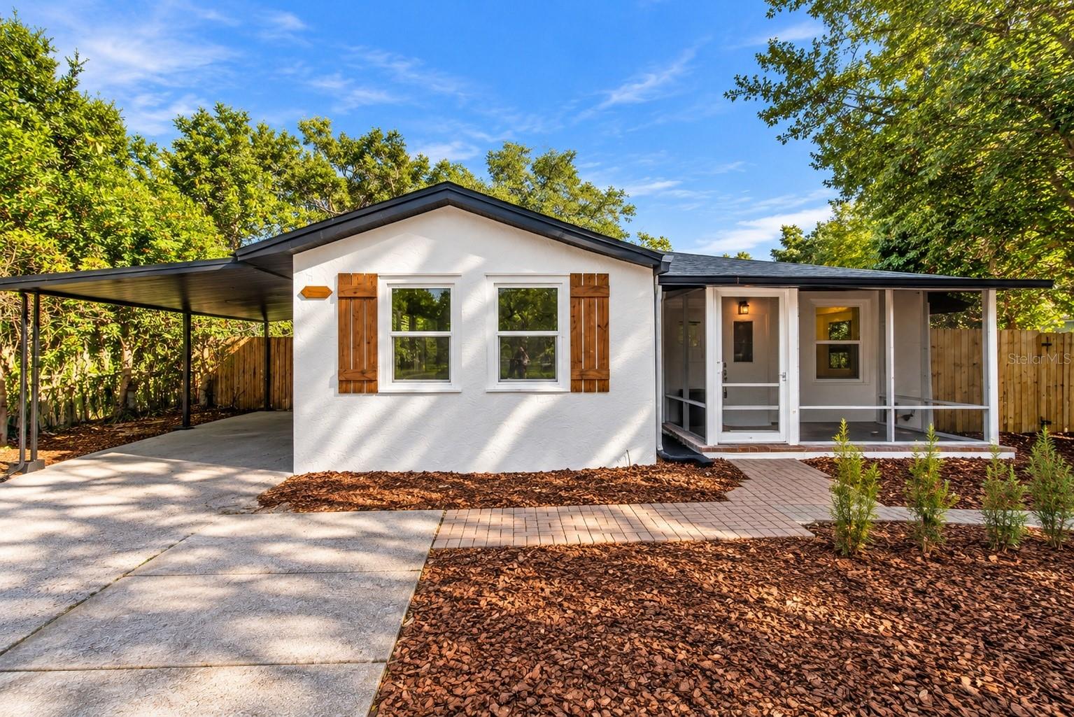 Stunningly renovated, NON-FLOOD ZONE pool home in the heart of Azalea! This 2-bedroom, 1-bath retreat is move-in ready, and the big updates are already done: Roof 2020 and Impact Windows 2023 for peace of mind and possible insurance savings. The kitchen is the centerpiece, with custom white oak cabinetry, quartz countertops and all-new appliances. The bathroom was renovated to designer taste with high-end finishes. Step outside to your sparkling pool and a huge park-like backyard on an oversized 9,522 sq ft lot, a rare find with plenty of room to entertain, garden, play or just relax under the Florida sun. You couldn’t ask for a better location: minutes to Tyrone Square, shopping, dining and parks, and a quick drive to the Gulf beaches of Treasure Island and Madeira Beach, plus easy access to downtown St. Pete. Homes like this go fast, so schedule your private showing today!