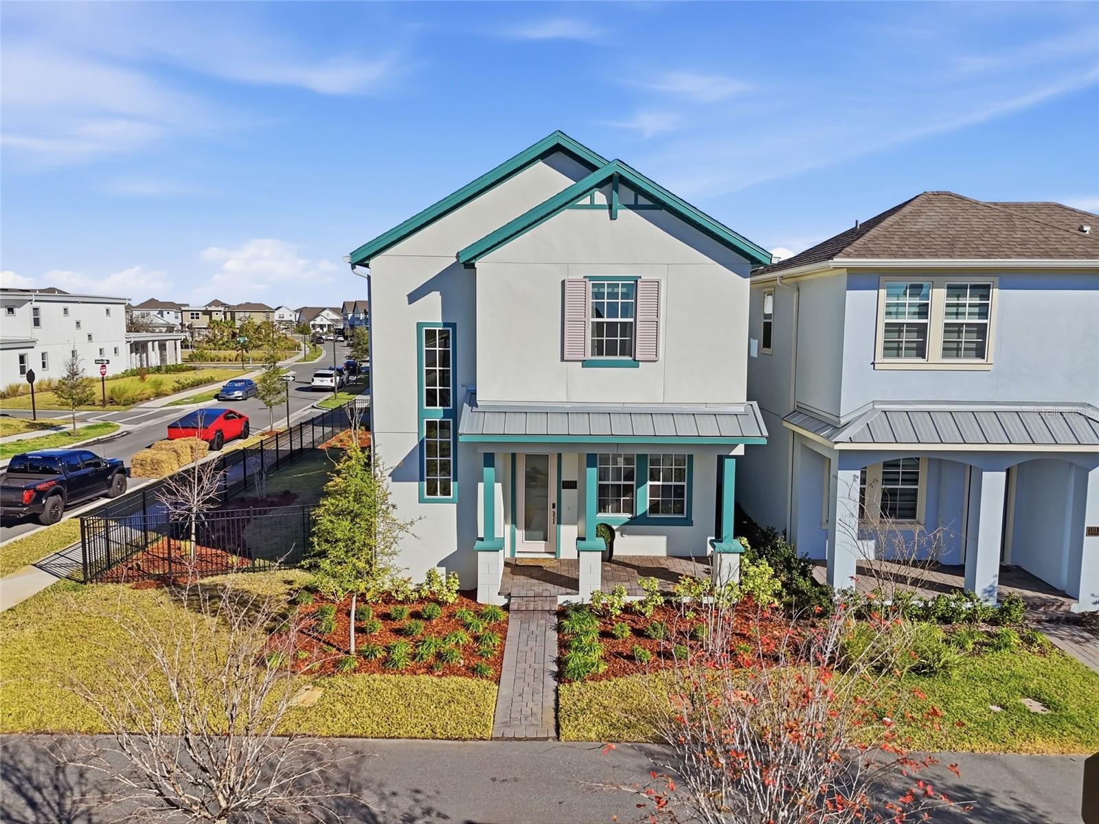 Welcome to Laureate Park in Lake Nona!This beautiful corner-lot home featuring the sought-after Mason floor plan offers 4 bedrooms, 3.5 bathrooms, plus a private garage apartment—perfect for today’s flexible lifestyle.As you step inside the main home, you’re greeted by a bright, open layout with high ceilings and 8’ interior doors on the first floor, creating an airy and inviting atmosphere. The gourmet kitchen is the true heart of the home, showcasing 42” cabinets with crown molding, solid surface countertops, and an oversized island ideal for entertaining or everyday living.Upstairs, you’ll find a spacious loft, the primary suite, two additional bedrooms, a full bathroom, and a conveniently located laundry room. Outside, enjoy the covered patio and expansive green space, offering the perfect place to relax or host gatherings.The detached garage is generously sized—large enough to fit a Cybertruck—and features a private 573 sq. ft. apartment above with its own entrance. This apartment includes 1 bedroom, 1 bathroom, a full kitchen, living area, and laundry room, making it ideal for guests, extended family, or rental income.Additional upgrades include a fully fenced backyard, gourmet kitchen, keyless home features, blinds in both the main house and apartment, ceiling fans, and a rain shower in the primary suite to name a few.Living in Lake Nona means enjoying a modern, vibrant lifestyle surrounded by beautifully planned neighborhoods, scenic trails, top-rated schools, and a strong sense of community. With a focus on health, wellness, and innovation—and easy access to Orlando International Airport and major highways—Lake Nona offers both convenience and an exceptional quality of life.