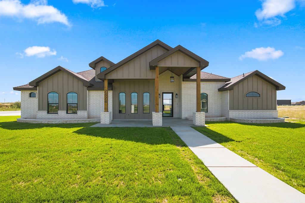 Luxury meets timeless elegance in this stunning new construction home, featuring exceptional craftsmanship designer finishes throughout. Impressive curb appeal, spacious covered front porch, vaulted ceilings, decorative wood beams, beautiful woodlike tile, arched openings, gourmet kitchen, quartz countertops, custom height ceiling cabinetry, oversized island, pot filler designer lighting, built in wine bar w/space for mini fridge,sequestered primary bedroom lots of natural light, stunning masterbath, great flow in additional bedrooms, oversized covered porch, fenced backyard.Call for a showing