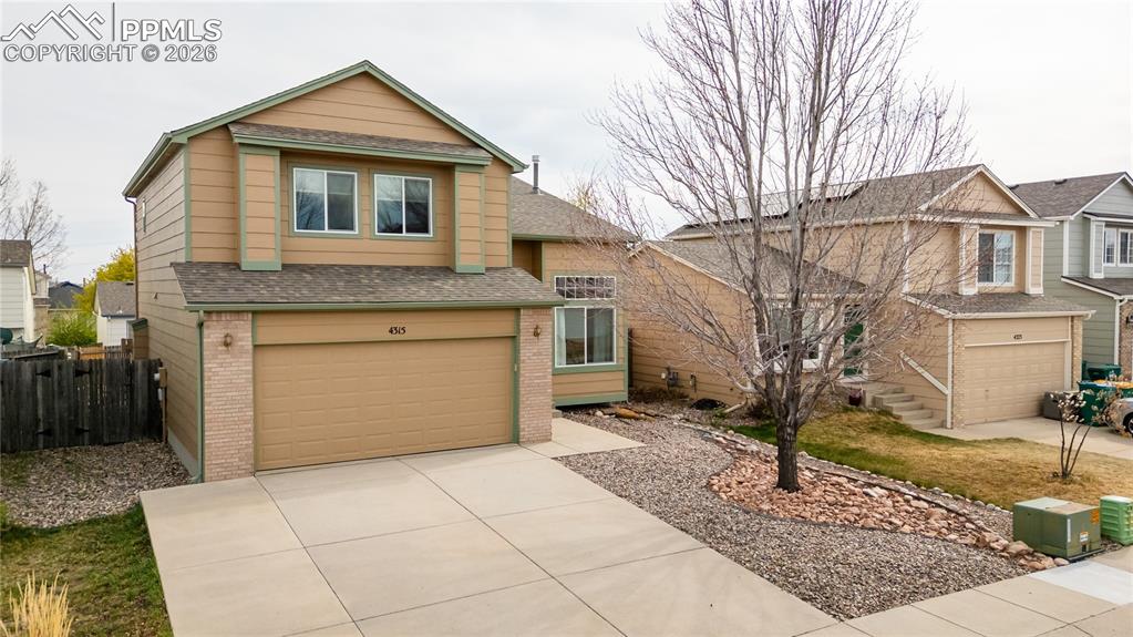 Great location, just move in or do the final steps of upgrades and enjoy your nearly new home presa.  *Large Kitchen with Island counter/ Breakfast Bar extension and New Granite Countertops installed Feb/Mar 2026 Oak cabinets * Tile Floors, Kitchen, and dinning area, entry from garage and the half bath and Laundry room (gas connections available in both Kitchen and Laundry) * Enjoy the walkout patio slider to the 10X12 wood Deck and the side views of Pikes Peak. * Enjoy the warmth of the Fireplace in the family room on those cool nights and wintery days, Inset for TV mounting and electrical outlet* A Semi Formal Living Room with hardwood main entry to the home. Up the Freshly carpeted stairs and find the three Freshly carpeted bedrooms and a good sized loft for your office or other ideas. Rooms freshly painted * Main Bedroom suite has a 5pc bath Tile floors, new double Quartz Vanity and fixtures mirrors and lighting, walk-in closet, large window to let in the natural light. * a Full bath with new vanity top to accommodate the two nice bedrooms for family and or guest. * Basement has been finished and carpeted for that 400 plus square feet extra space of living, exercise or..?