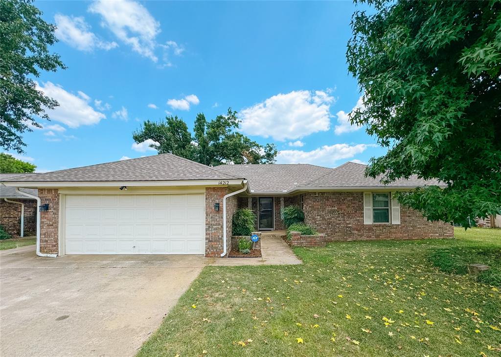Located at Memorial Rd and Bryant Rd, this well-maintained home in a quiet neighborhood features a large living room with a decorative brick fireplace and built-ins, an updated kitchen with solid surface countertops, a new wall oven, and ample storage throughout. A huge storage room can be accessed from the living room.

The property also includes a garden shed and a covered backyard patio ready for cookouts. Enjoy the picturesque yard with motion activated security lighting and a storm shelter for safety. ADT equipment is available for activation. A scenic park with a walking/cycling path around a beautiful pond is just a short walk away! Note: residents are responsible for mowing the street side of the fence.

Features:
STORM SHELTER
LAUNDRY ROOM
NEW WALL OVEN
GENEROUS STORAGE
DECORATIVE BRICK FIREPLACE
LANDSCAPED YARD
CEILING FANS
SPRINKLER SYSTEM
SECURITY SYSTEM