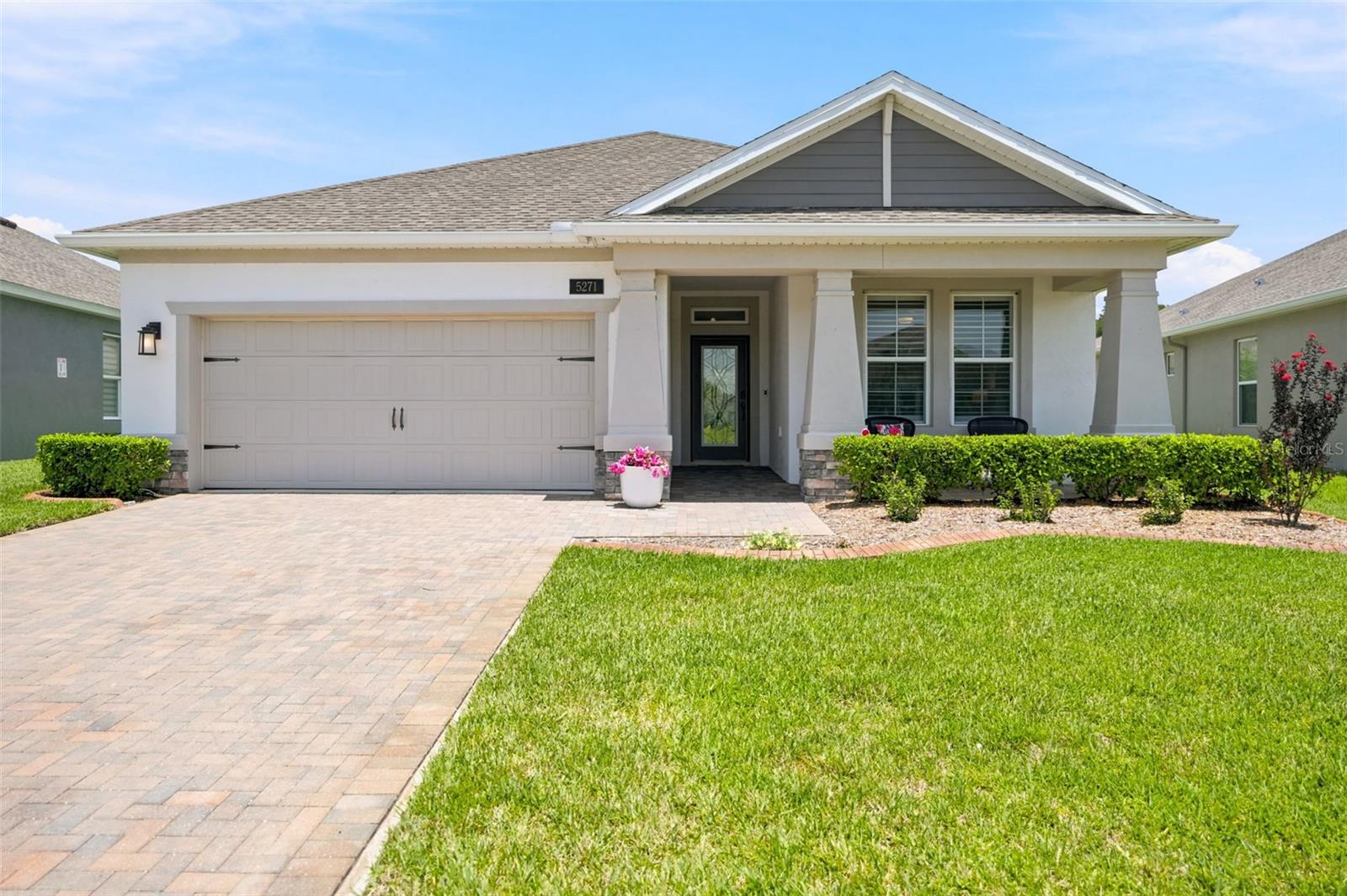 Contemporary 2-bedroom-plus-flex-room home with 2 full baths and a 2-car garage in the premier 55+ gated community of Cascades at Southern Hills Plantation in Brooksville. The "Elmwood" floor plan offers nearly 1,700 square feet of open-concept living, opening from a wide entry foyer into a connected dining room, kitchen, and great room that all overlook a large covered, screened lanai.The well-appointed kitchen anchors the home with stainless steel appliances, quartz countertops, 42-inch cabinets, an induction range with convection oven, and a range hood vented to the outside. A large center island adds prep space and seating, while pot-and-pan drawers and a pull-out trash cabinet round out the thoughtful storage. The great room sits just off the kitchen and connects to the lanai through sliding glass doors — an easy flow for both everyday living and entertaining guests.The spacious owner's suite features a walk-in closet, generous vanity storage, and a large tiled shower, with an attached flex room that works beautifully as a home office or den. At the front of the home, a guest bedroom and full guest bath give visitors their own private space. Additional features include ceramic tile throughout the common areas, a laundry tub with cabinets, a water softener pre-plumb, and ceiling fan pre-wires.Cascades at Southern Hills Plantation is surrounded by Florida's natural landscaping, offering residents a true sense of nature just 45 minutes from Tampa. The low HOA includes cable, internet, and landscaping maintenance for worry-free living. The amenity center features a resort-style pool, a large deck with a lounge area, a multi-room clubhouse, a fitness center, a fireplace, and pickleball courts — plus an optional discounted membership to the award-winning Southern Hills Plantation golf club. A 2-10 builder warranty completes the package, offering true peace of mind.If you're ready to relax into Florida's 55+ lifestyle without giving up modern comfort, the Elmwood at Cascades at Southern Hills Plantation is an opportunity worth seeing in person.