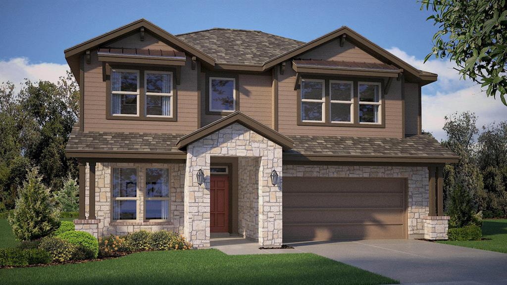 New and now selling! D.R. Horton America's Builder since 2002 is now selling in the new master planned community Treeline in Justin and Northwest ISD! Beautiful Tallow 5-4-2 floorplan, Elevation B, with an estimated Summer completion. Modern Kitchen Design with an abundance of cabinetry, Quartz Countertops, built-in Stainless-Steel appliances, Gas cooktop, Pendant lights, Island and walk-in Pantry opening to spacious Living. Large Primary Bedroom down with garden tub and separate walk-in Shower and large walk-in Closet. Additional Guest Bedroom and full Bath downstairs. Three Secondary Bedrooms, two full baths upstairs with Game Room and Loft area. Quartz vanities in full baths. Designers package including Tiled Entry, Living, Halls and Wet areas plus Home is America's Smart Home Technology. Covered back Patio, full Sprinkler system and Landscape package.  Located just off FM 156 and 407 in Justin, this community is within easy reach of major highways, making commuting a breeze. The resort-style pool, The Treehouse Hideaway, pickleball courts, an amenity center, an amphitheater, and a food truck park will soon be available for residents to enjoy.