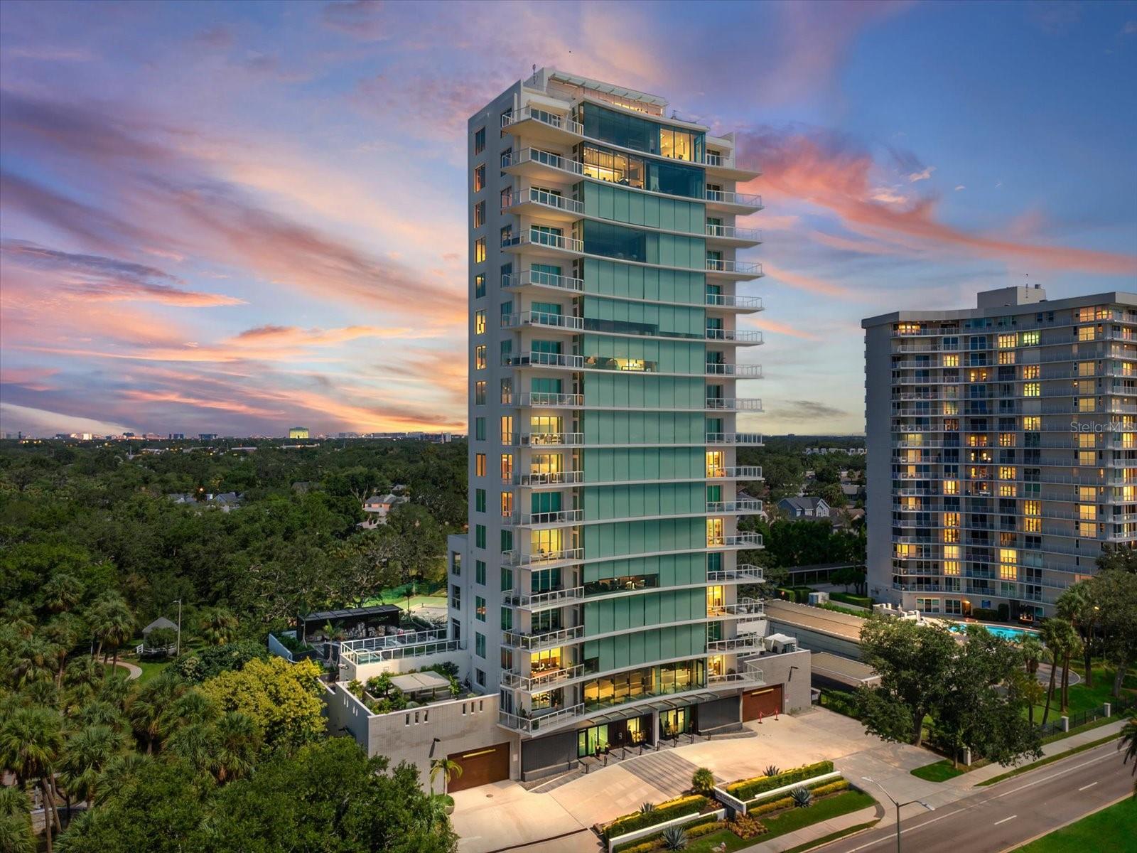 Residence 900 at The Sanctuary is an extraordinary full-floor luxury residence within one of Bayshore Boulevard’s most private and distinguished addresses. Offering rare one-residence-per-floor privacy, private elevator access, and a level of discretion seldom found in high-rise living, this bespoke residence has been thoughtfully reimagined from its original floor plan.  The owner worked directly with the developer to customize and refine this residence’s floor plan, thoughtfully maximizing the home’s views, flow, and usable space in a way that sets Residence 900 apart within the building.The defining feature is 48 feet of seamless glass, framing panoramic views of Tampa Bay, Bayshore Boulevard, the treetops, and the downtown skyline. The residence was designed to live around these views, with an effortless connection between the main living, dining, and entertaining spaces.A beautifully positioned executive office along the glass captures sweeping water and skyline views, creating a workspace that is both refined and inspiring. The designer kitchen, elevated finishes, custom details, and sophisticated material selections throughout give the residence a tailored, timeless feel. The primary suite offers a private spa-inspired retreat, while additional guest spaces provide comfort, flexibility, and separation.Set within one of South Tampa’s most exclusive boutique towers, The Sanctuary offers an unmatched combination of privacy, architecture, and location — moments from Hyde Park Village, Palma Ceia, Water Street, downtown Tampa, Tampa International Airport, and some of the area’s most coveted restaurants, schools, and waterfront destinations.Residence 900 is a singular Bayshore offering of international caliber — a reimagined full-floor residence with dramatic seamless glass, exceptional privacy, and an unmistakable connection to Tampa’s most iconic waterfront boulevard.