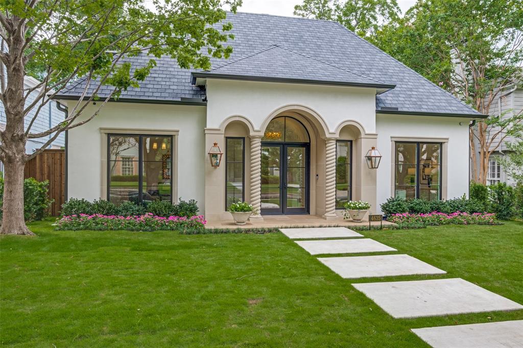 McKinley Built Home's newest residence pairs timeless French architecture with today's modern livability.  A dramatic entry welcomes you through a barrel-vaulted center hall, beautifully flanked by a spacious Dining room and a private Study, each enhanced by groin-vault ceilings.  Conveniently designed with a First floor Primary suite, in addition, the study—with its full bath—can easily serve as a downstairs Guest suite. An Open gourmet Kitchen and Island adjoins the warm Living area with a covered Patio overlooking the pool size backyard. Upstairs features three additional bedrooms, a spacious Game room and a Flex room which is ideal for a 5th Bedroom, Gym, 2nd Office or climate controlled Storage with walk-in attic access.  Residents will enjoy the highly acclaimed security & services of Highland Park Police, Fire & EMS along with access to the community's Pool, Tennis courts, and Library.  Effortless access to North Dallas or just minutes to Downtown and a short stroll to Highland Park Village Shopping and Dining and just a quick walk to Fairfax Park and Playground.