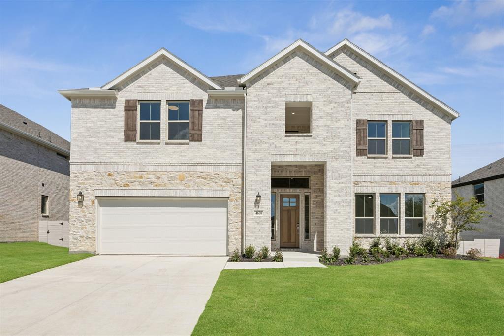 READY TO MOVE IN!! New construction multigenerational floorplan with media room in Painted Tree’s Lakeside District with NO PID or MUD. Take advantage of exclusive community pool in the prestigious Lakeside District!  Open concept with a purpose, Energy Star certified home on a grand 60ft lot surrounded by walking trails. High ceilings, large double pane windows, oversized kitchen island with quartz counters, double oven, second pantry with additional counter space, extra wood finished cabinets, dining area with decorative pendant lighting for family dining and entertaining. Retreat to spacious primary suite with dual vanities, walk-in shower and separate closets. Second full bedroom suite down plus large study, and a fully functional tremendous utility room with innovative sink and tons of cabinets. Four more bedrooms, game and media rooms upstairs. Covered patio steps out to grassy yard for kids and pets to play. Spray foam insulation, tankless water heater and Honeywell thermostat. Steps away from miles of walking trails, fish stocked lake, pools and event lawns inspired by our National Parks. Enjoy one of DFW’s newest developments just a short drive to Historic Downtown McKinney, established grocers, restaurants, and dining! ASK ABOUT OUR LENDER INCENTIVES!!